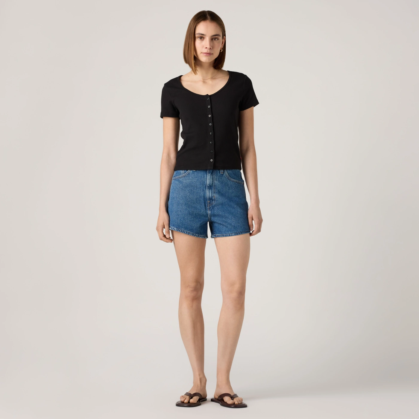 SHORT ALGODÓN MUJER LEVI'S HIGH WAISTED MOM AMAZING - 1