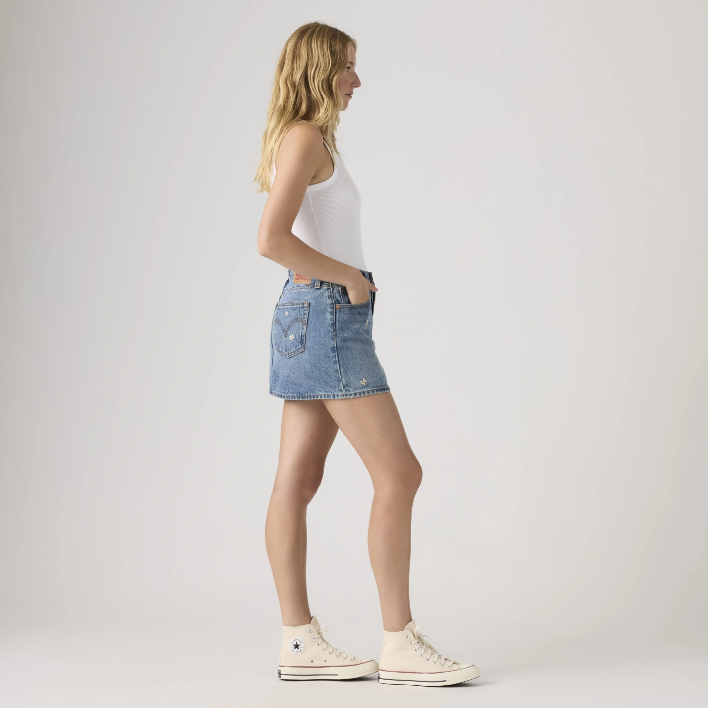 FALDA ALGODÓN MUJER LEVI'S ICON SKIRT BEE IN THE BONNET SKIRT - 2