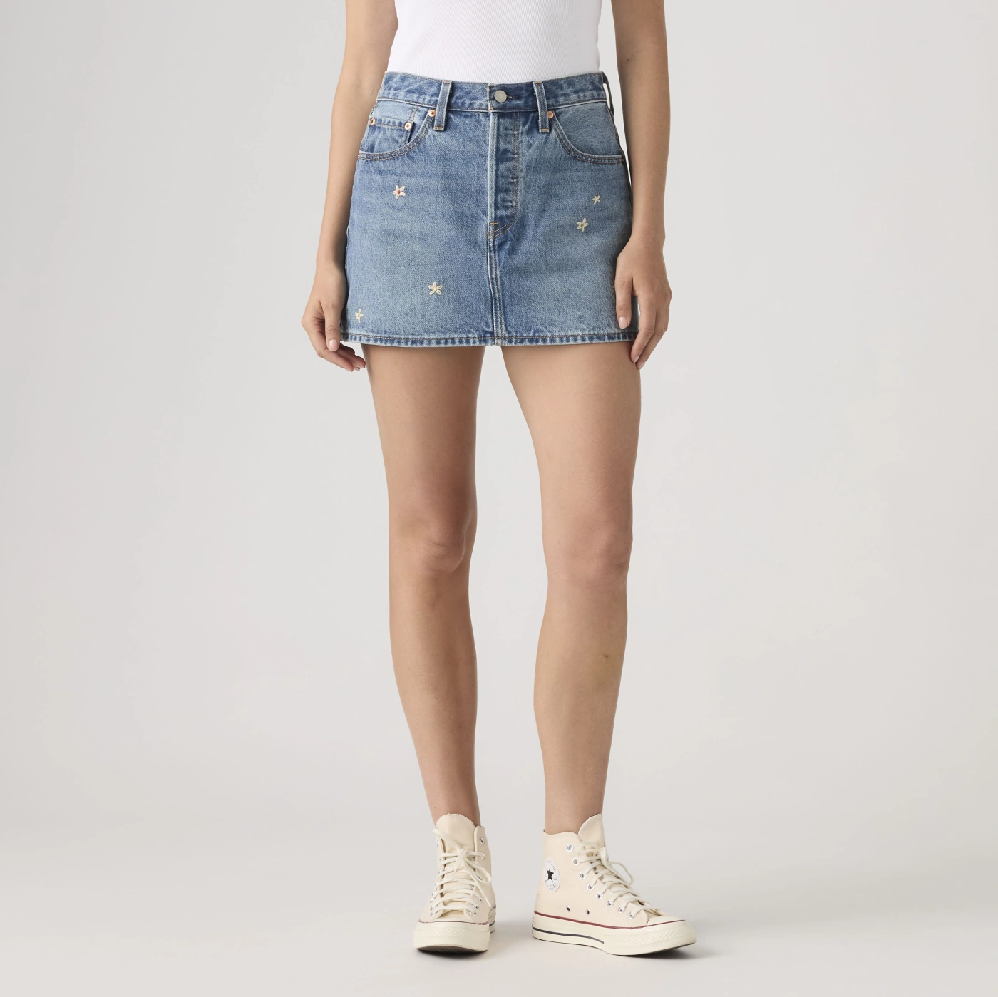 FALDA ALGODÓN MUJER LEVI'S ICON SKIRT BEE IN THE BONNET SKIRT - 4