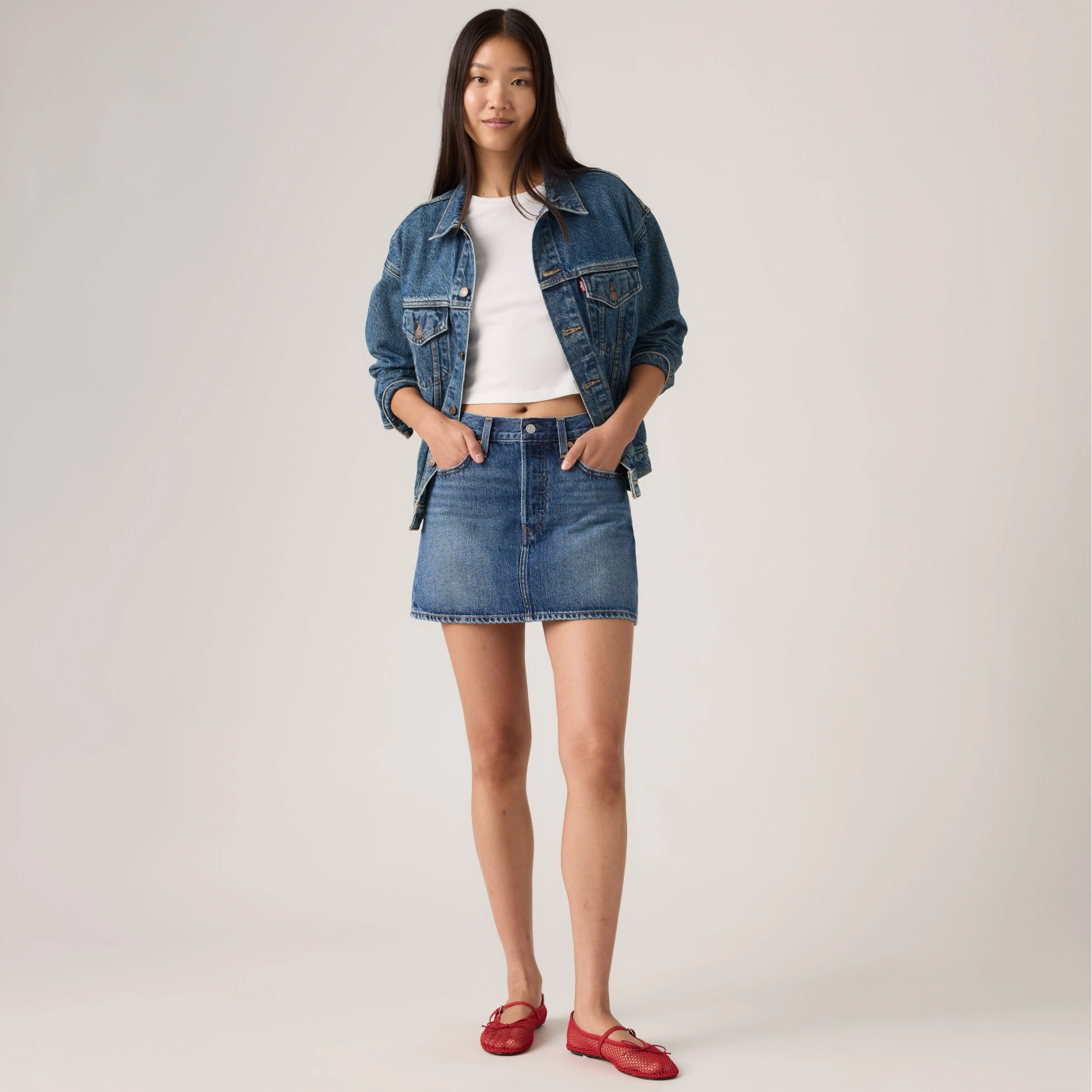 FALDA ALGODÓN MUJER LEVI'S ICON SKIRT BEAUTIFUL TARGET SKIRT - 1