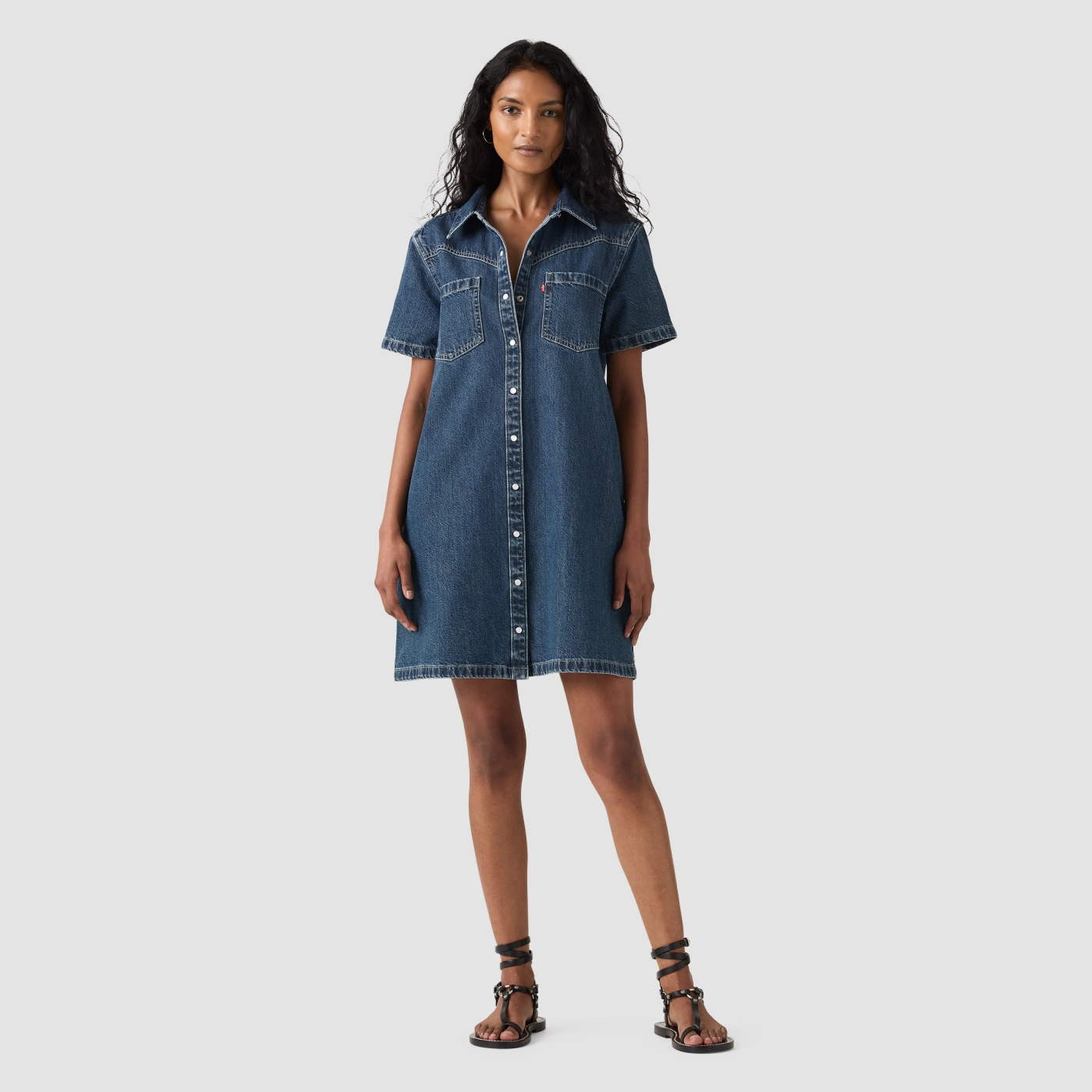 VESTIDO CORTO ALGODÓN MUJER LEVI'S LOUISA DENIM DRESS YOURE A DIME - 1