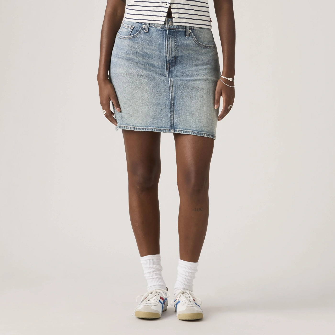 FALDA ALGODÓN MUJER LEVI'S MID THIGH SKIRT BLASE BLASE - 3