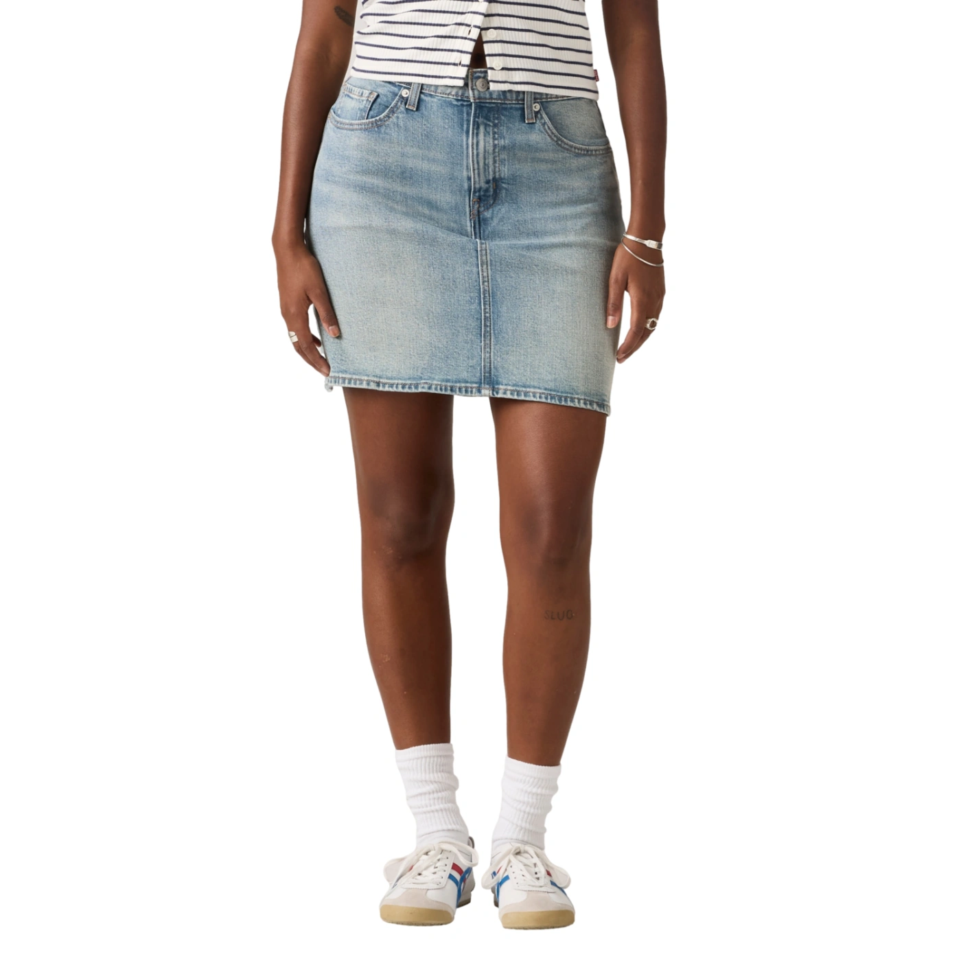 FALDA ALGODÓN MUJER LEVI'S MID THIGH SKIRT BLASE BLASE - 2