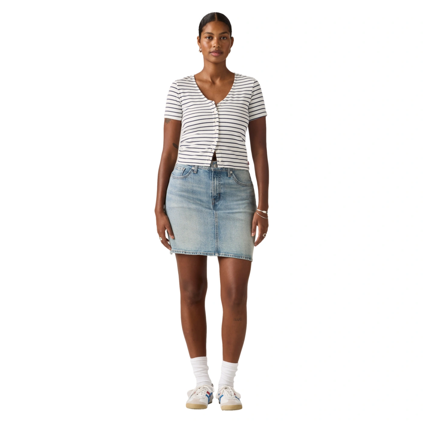 FALDA ALGODÓN MUJER LEVI'S MID THIGH SKIRT BLASE BLASE - 1