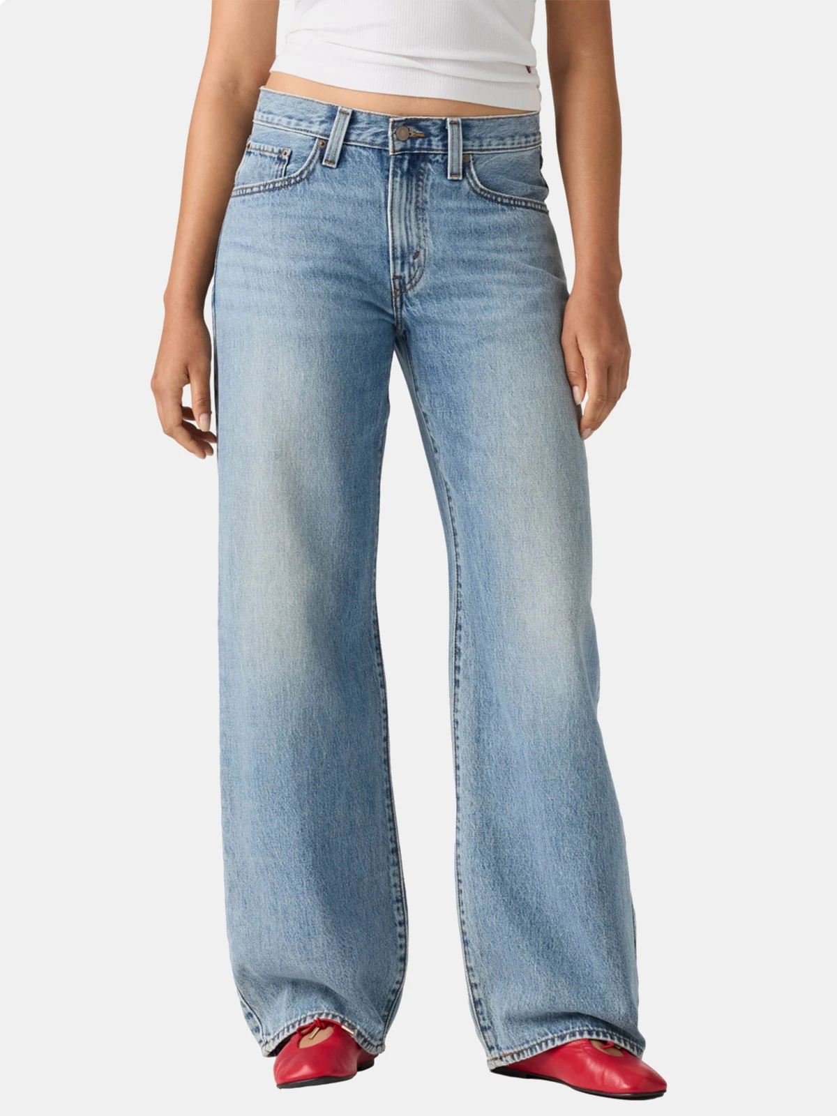JEANS ALGODÓN SUELTO MUJER LEVIS AZUL MIDDY BALLOON - 2