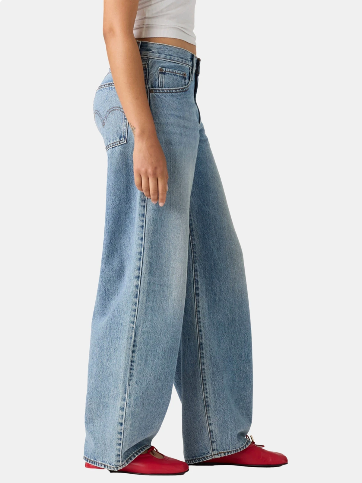 JEANS ALGODÓN SUELTO MUJER LEVIS AZUL MIDDY BALLOON - 4