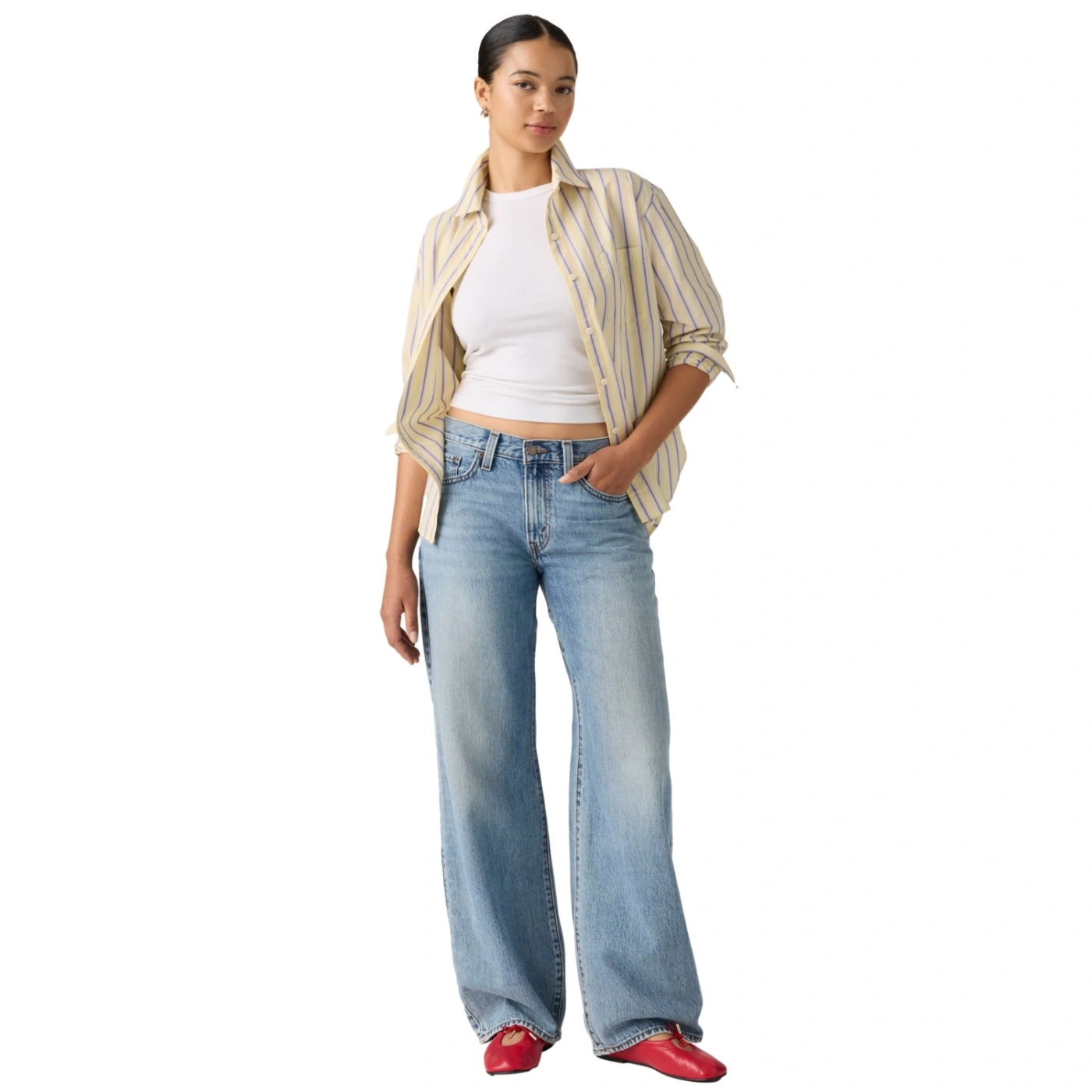 JEANS ALGODÓN SUELTO MUJER LEVIS AZUL MIDDY BALLOON - 2