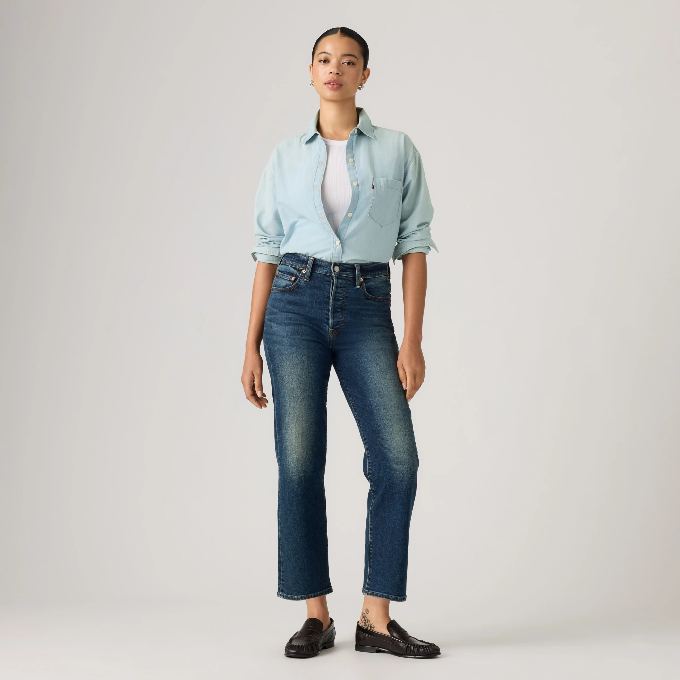 JEAN STRAIGHT MUJER LEVI'S RIBCAGE ANKLE SHE IS READY - 1