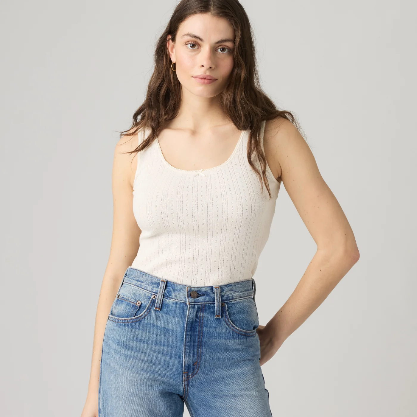 POLO ALGODÓN MUJER LEVI'S SWEETIE SL EGRET - 1