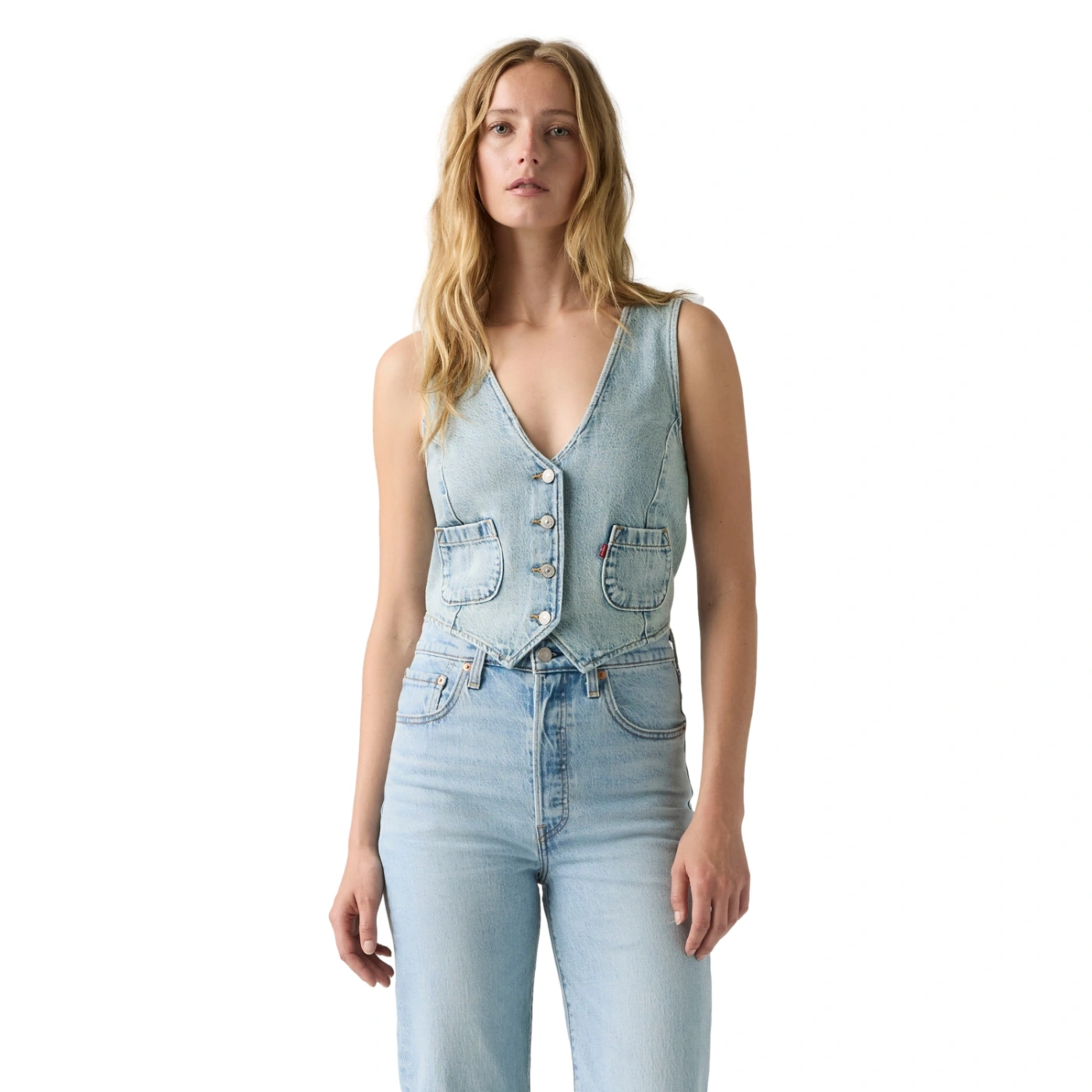 CHALECO ALGODÓN MUJER LEVI'S TAILORED VEST DENIM SUMMER JOB - 2