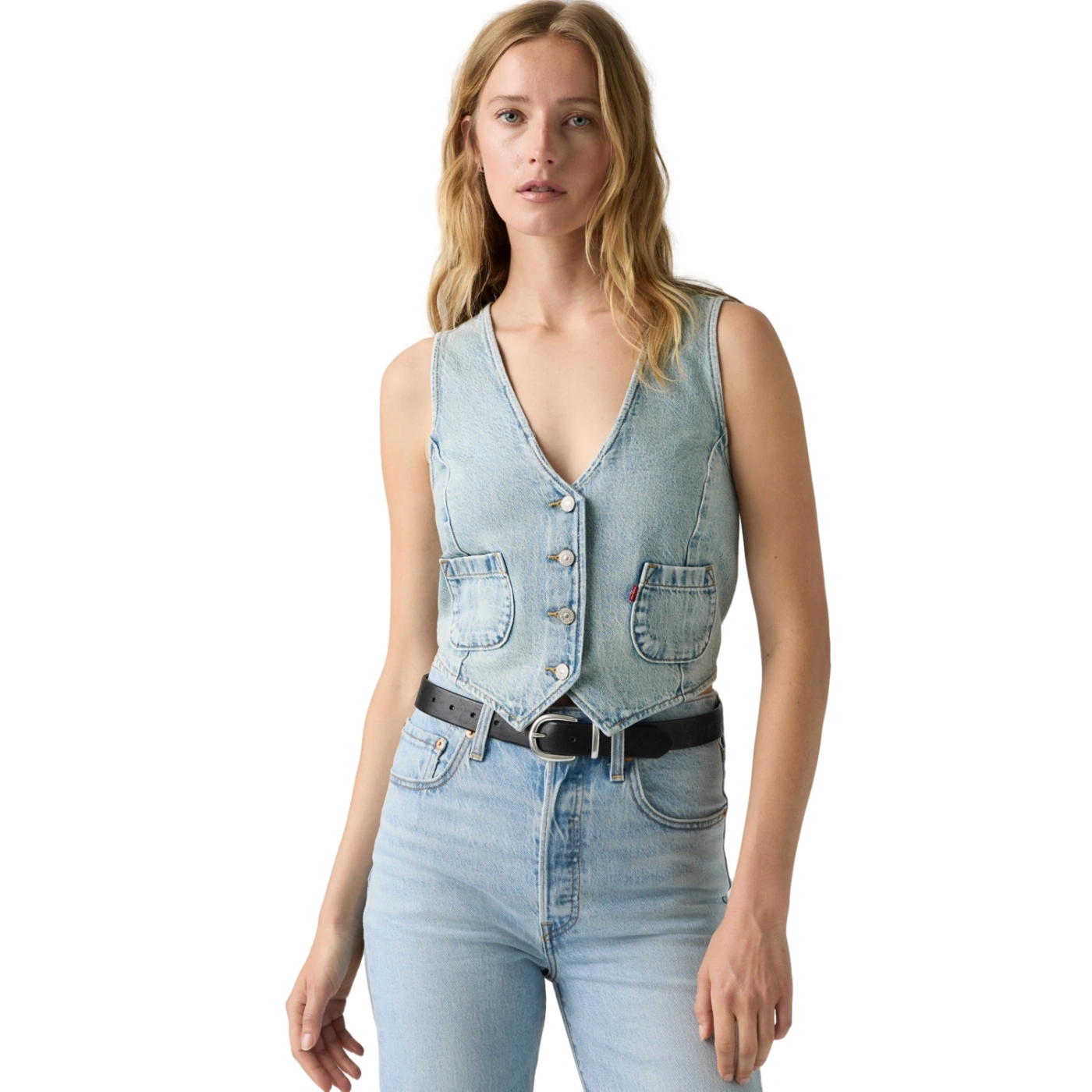 CHALECO ALGODÓN MUJER LEVI'S TAILORED VEST DENIM SUMMER JOB - 5