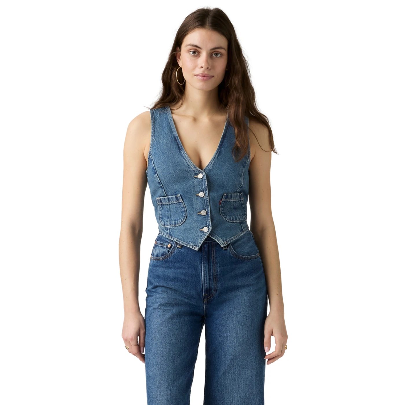 CHALECO ALGODÓN MUJER LEVI'S TAILORED VEST DENIM LET'S PARTY - 1