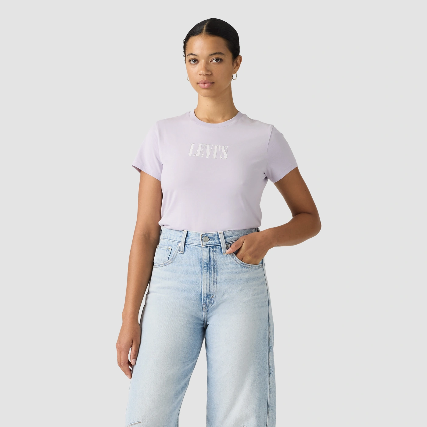 POLO MUJER LEVI'S THE PERFECT TEE SERIF STUD OUTLINE - 1