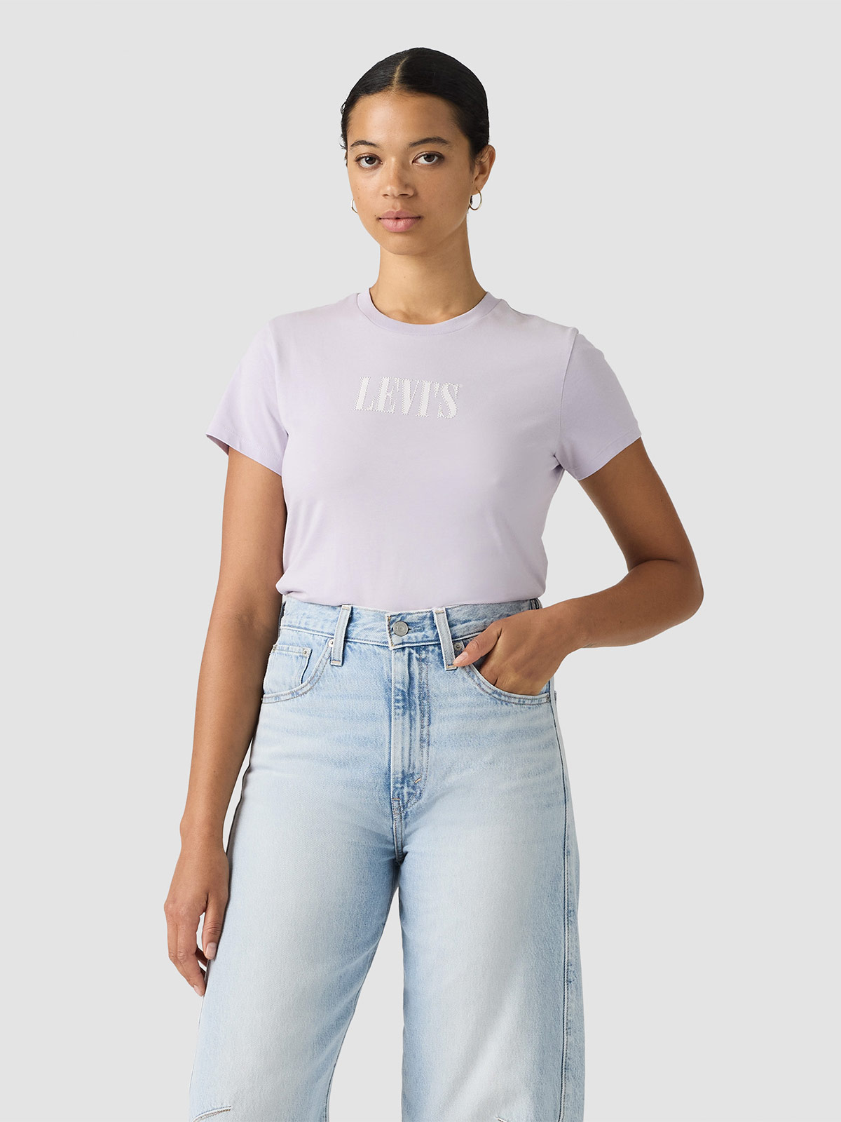 POLO MUJER LEVI'S THE PERFECT TEE SERIF STUD OUTLINE - 1