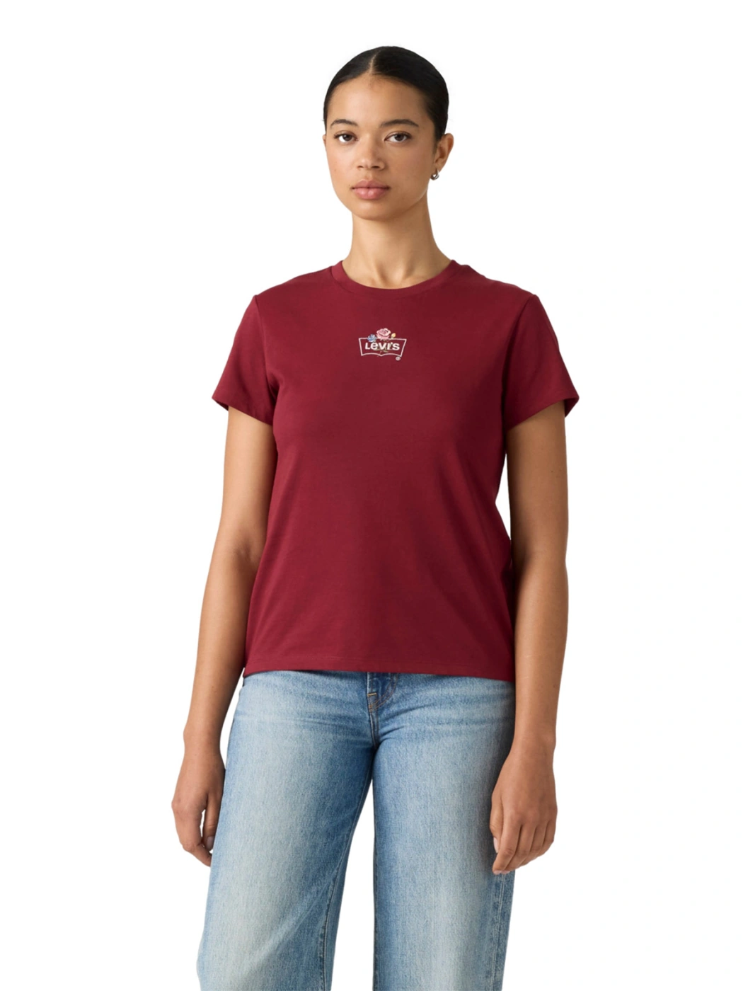 POLO MUJER LEVI'S THE PERFECT TEE EMB ROSE - 1
