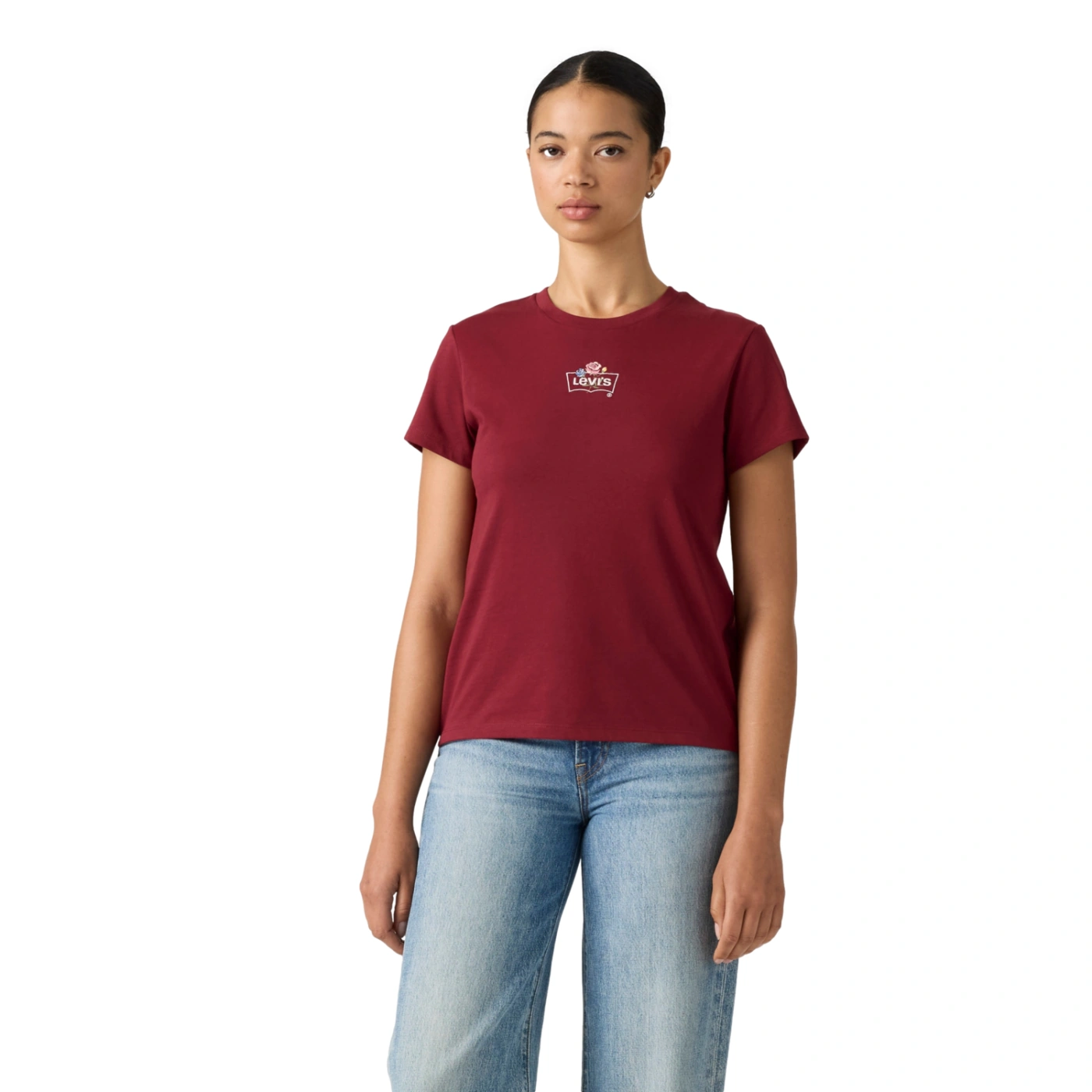 POLO MUJER LEVI'S THE PERFECT TEE EMB ROSE - 1