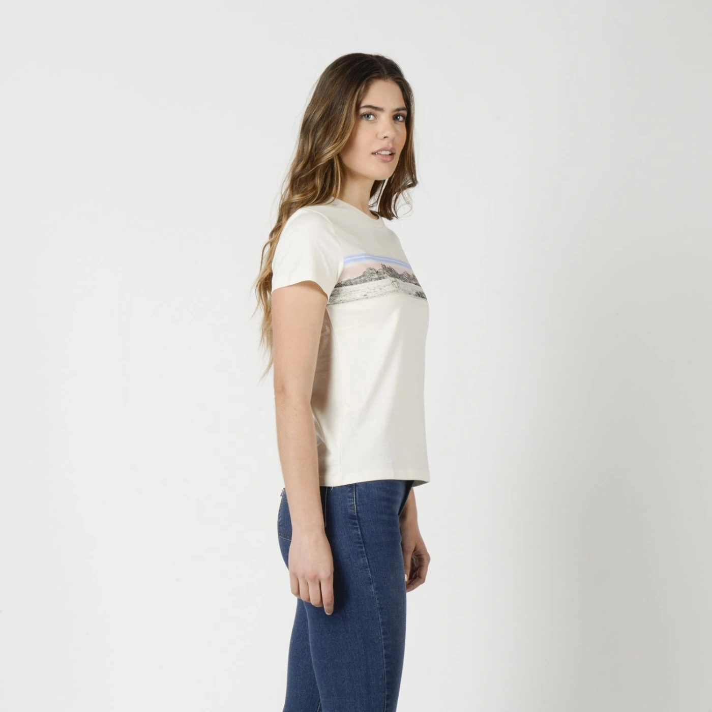 POLO ALGODÓN MUJER LEVI'S THE PERFECT TEE BUGGY DESERTSCAPE EGRET - 2
