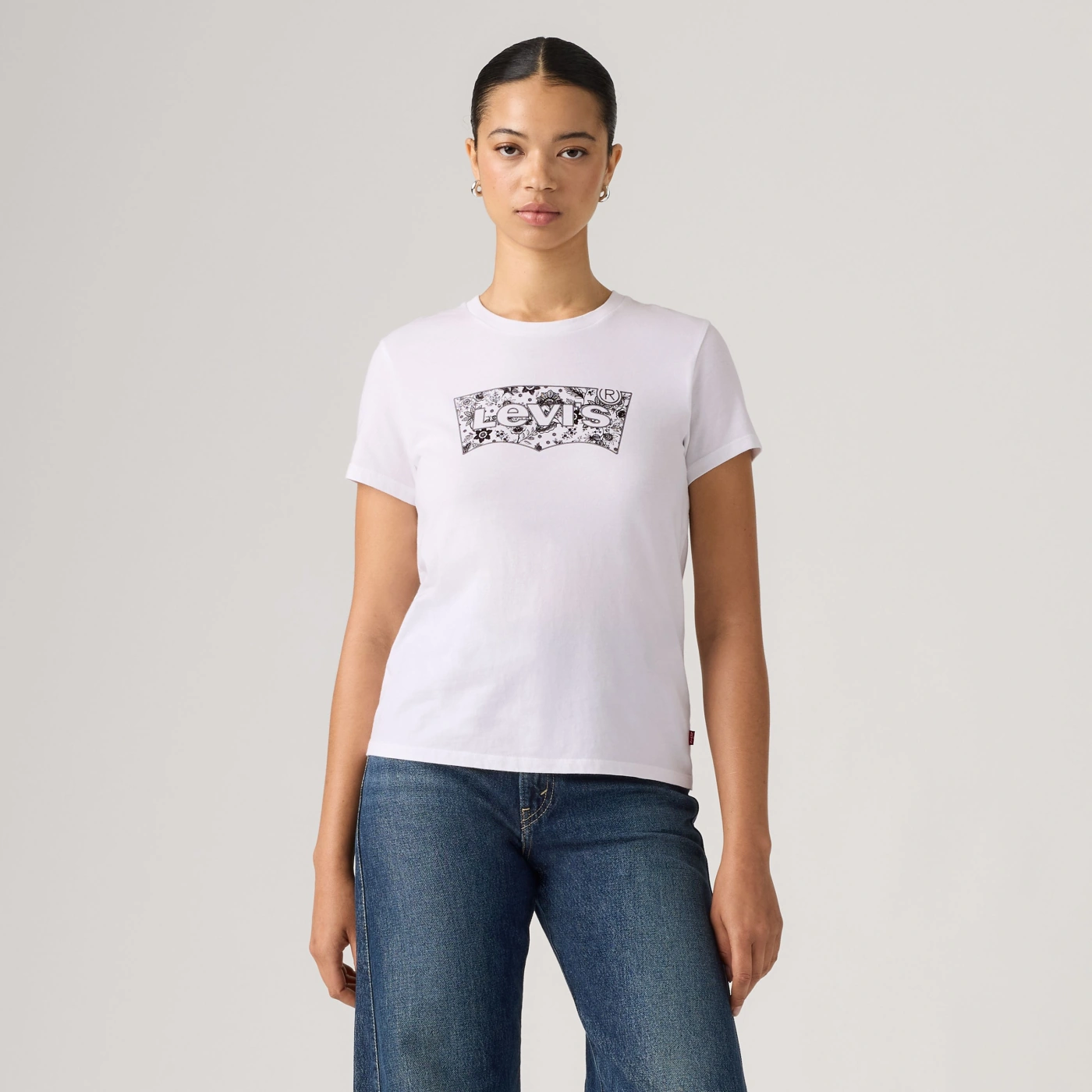 POLO ALGODÓN MUJER LEVI'S THE PERFECT TEE FLORAL BANDANA BW EGRET - 2