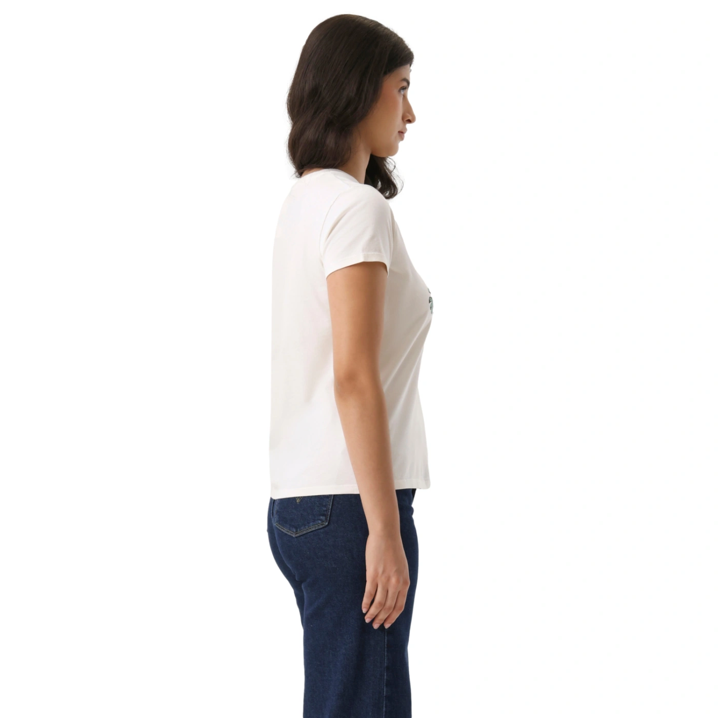 POLO MUJER LEVI'S THE PERFECT TEE SERIF PLANT SHELF EGRET - 2