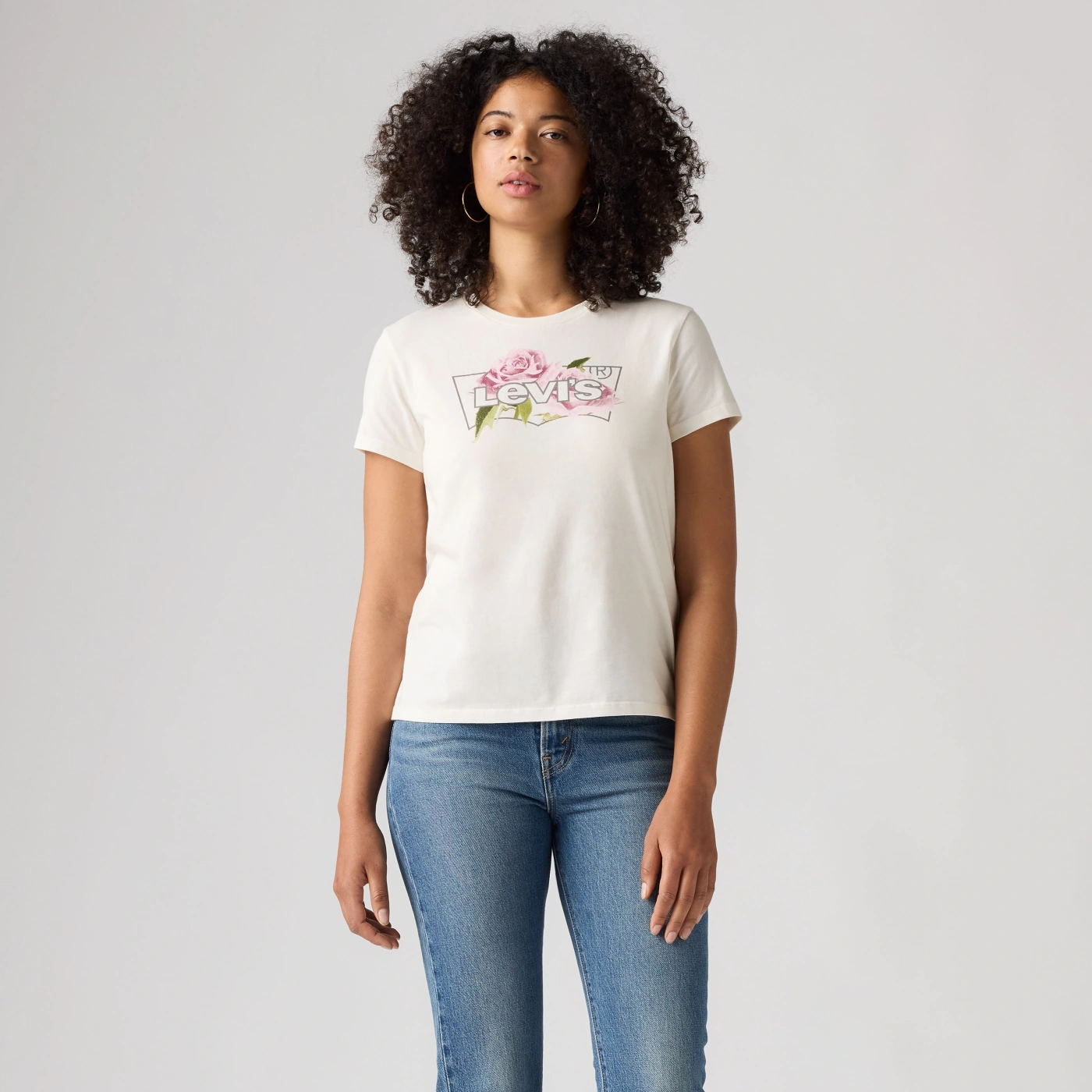 POLO ALGODÓN MUJER LEVI'S THE PERFECT TEE MELTING ROSE BW EGRET - 1