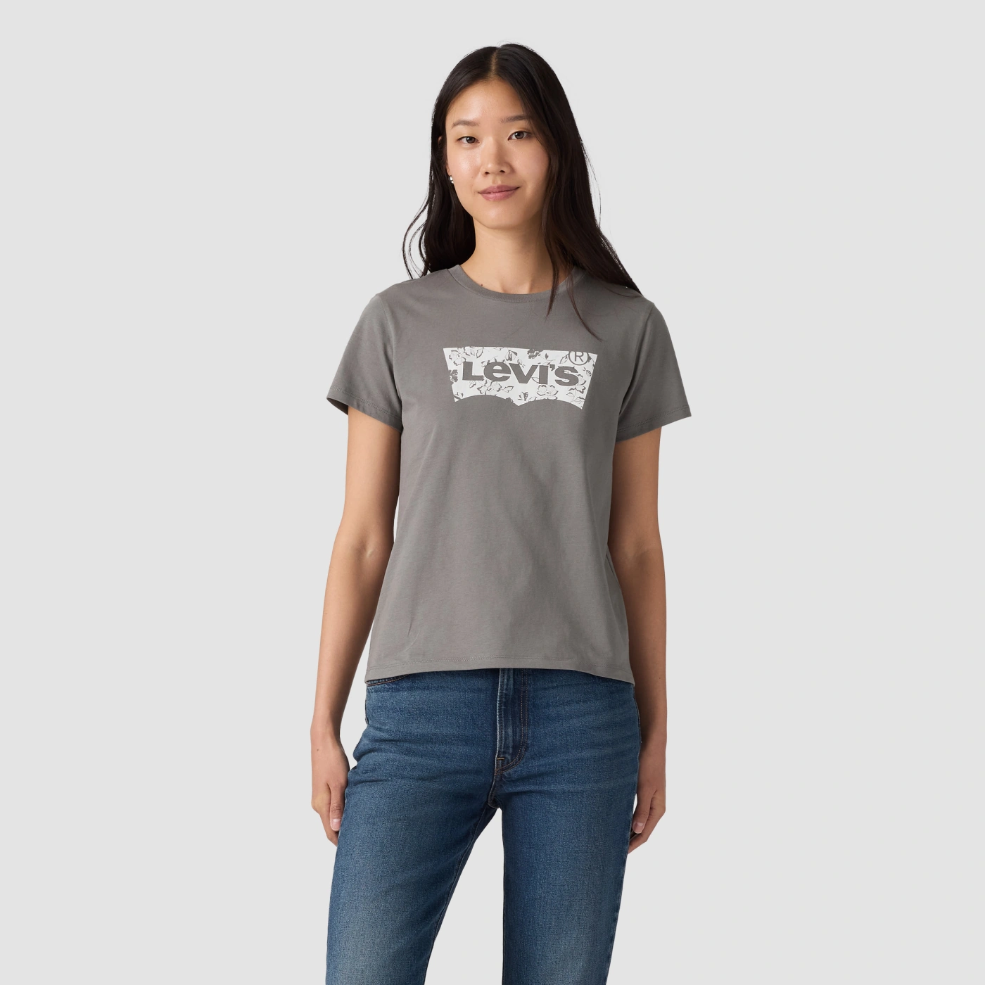 POLO ALGODÓN MUJER LEVI'S THE PERFECT TEE JULIANA BW FILL SMOKED PEARL - 1