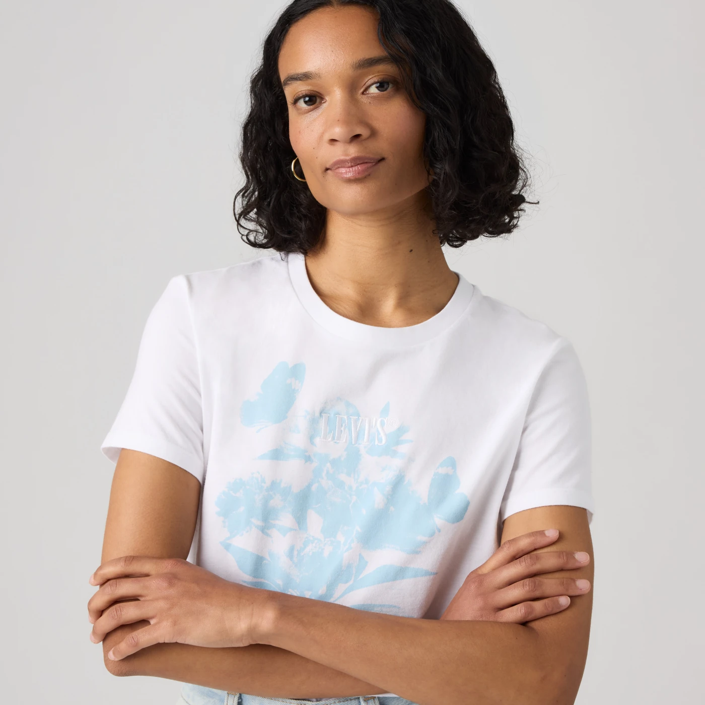 POLO MUJER LEVI'S THE PERFECT TEE BLUR FLORALS - 2