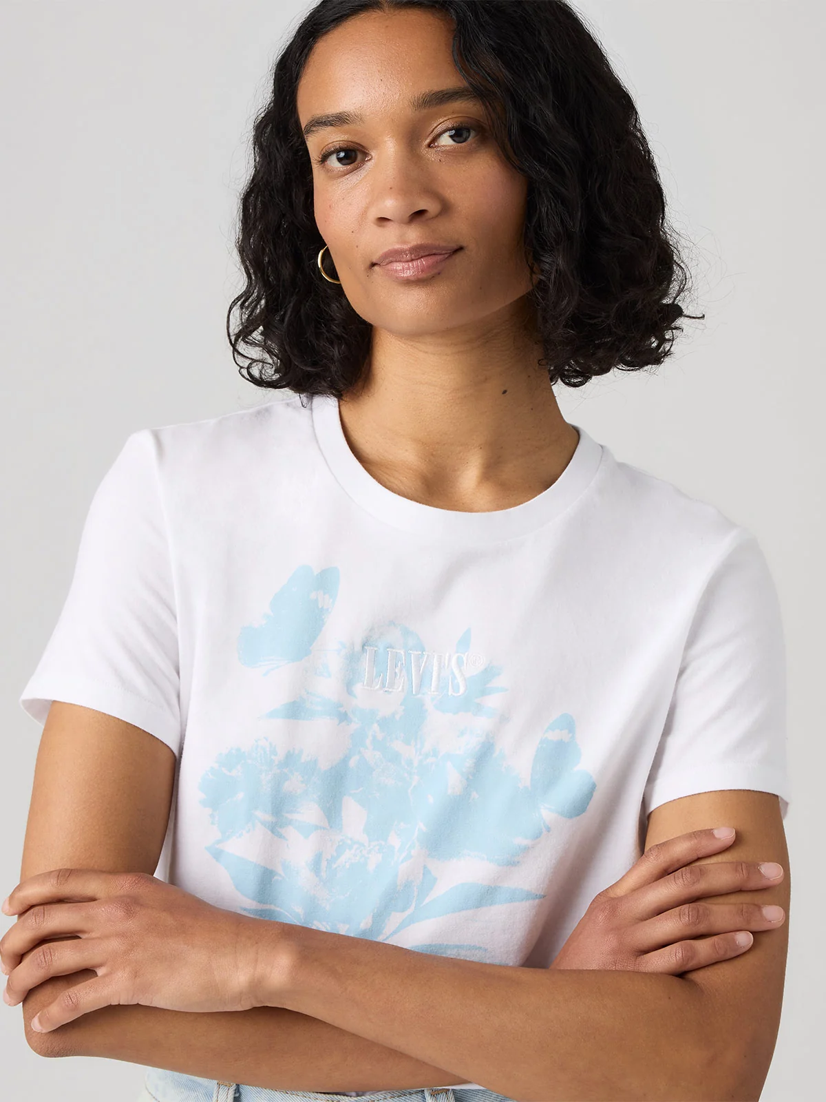 POLO MUJER LEVI'S THE PERFECT TEE BLUR FLORALS - 2