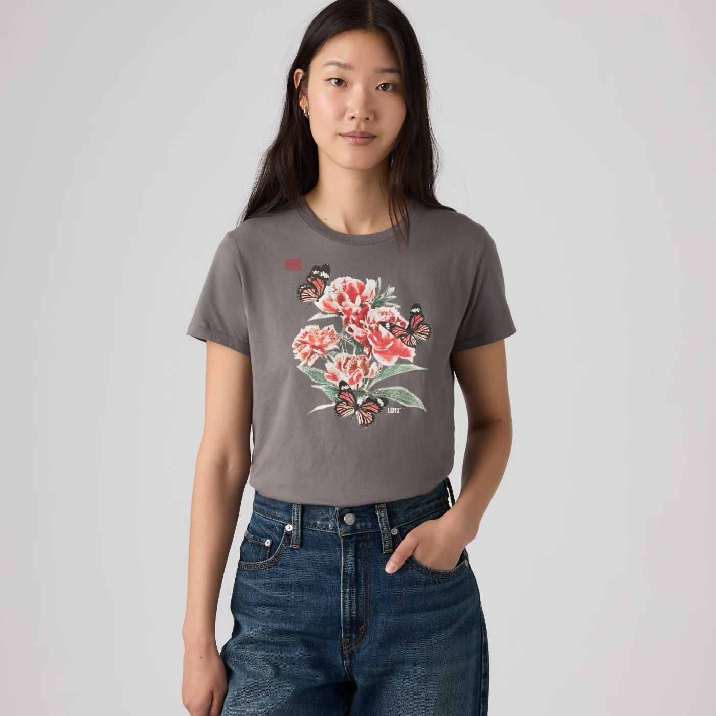 POLO ALGODÓN MUJER LEVI'S THE PERFECT TEE GRUNGY FLOWER FIELD - 1