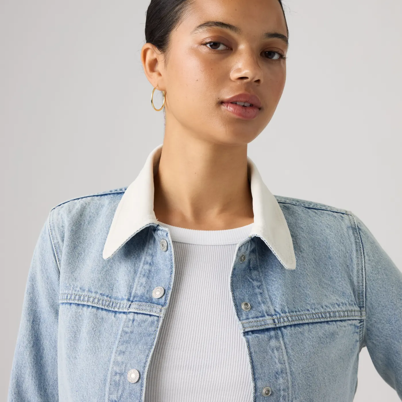 CASACA ALGODÓN MUJER LEVI'S UTILITY OG TRUCKER ABRAIDED ART STONE - 4