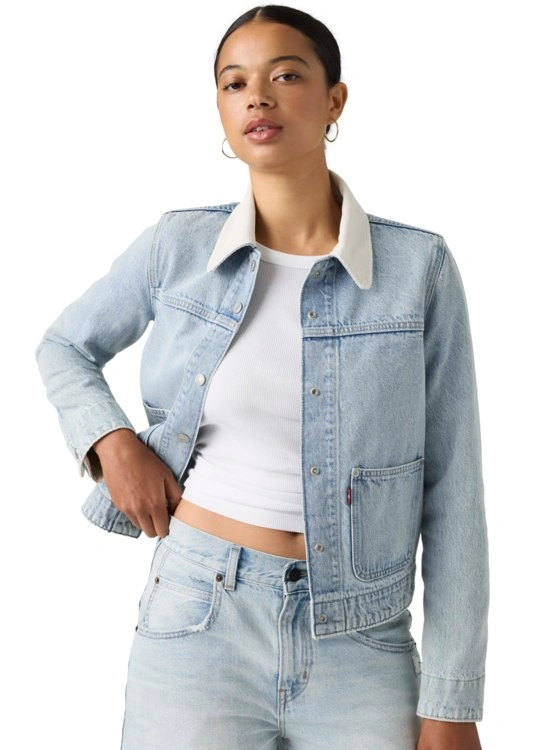 CASACA ALGODÓN MUJER LEVI'S UTILITY OG TRUCKER ABRAIDED ART STONE - 3