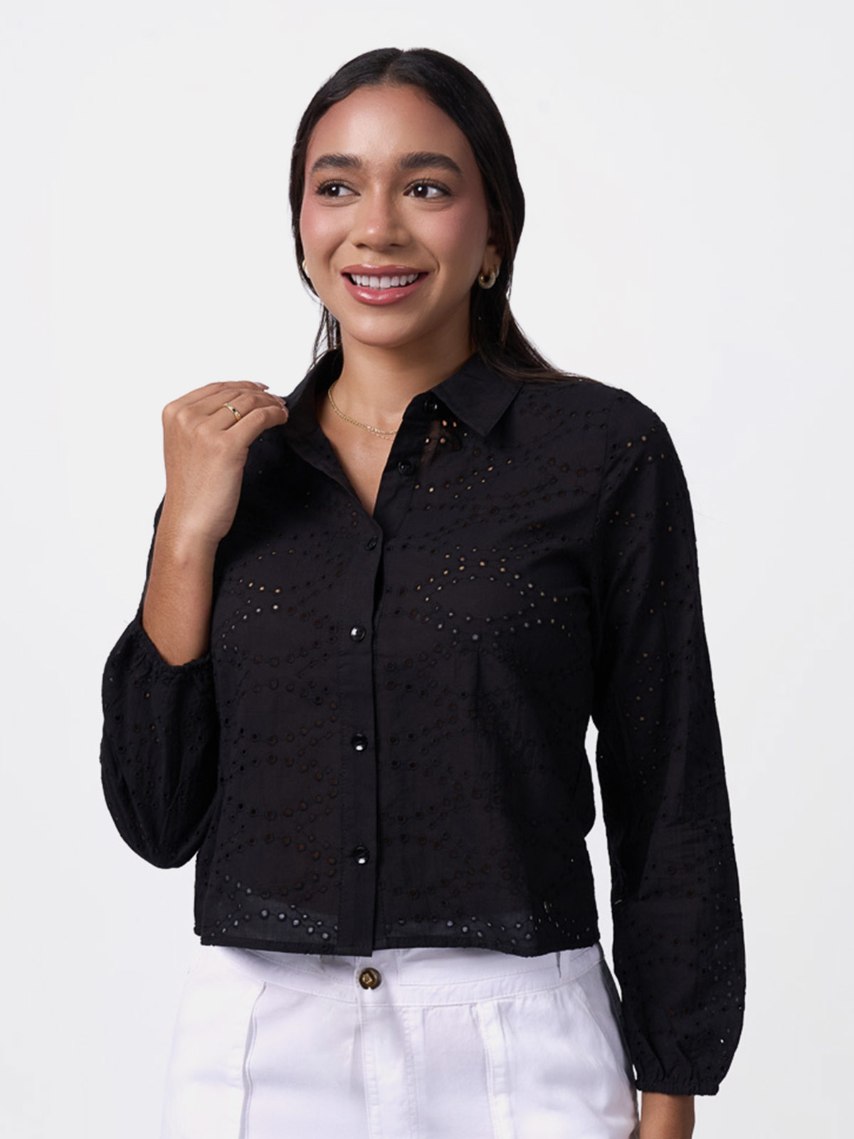 BLUSA MANGA LARGA MUJER MACHINE DORANA - 1