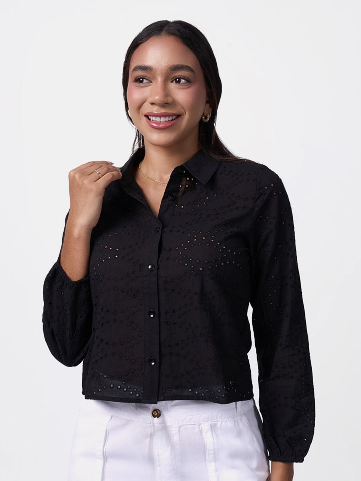 BLUSA MANGA LARGA MUJER MACHINE DORANA - 1