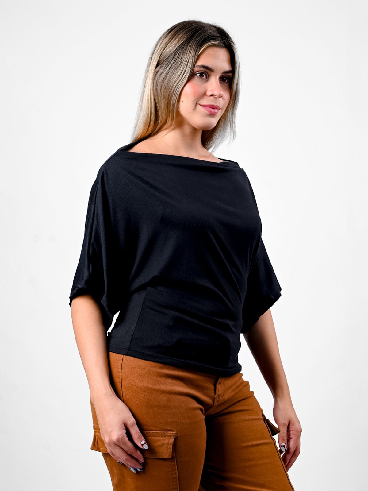 POLO MANGA CORTA MUJER BLACKOUT KIMONO - 3