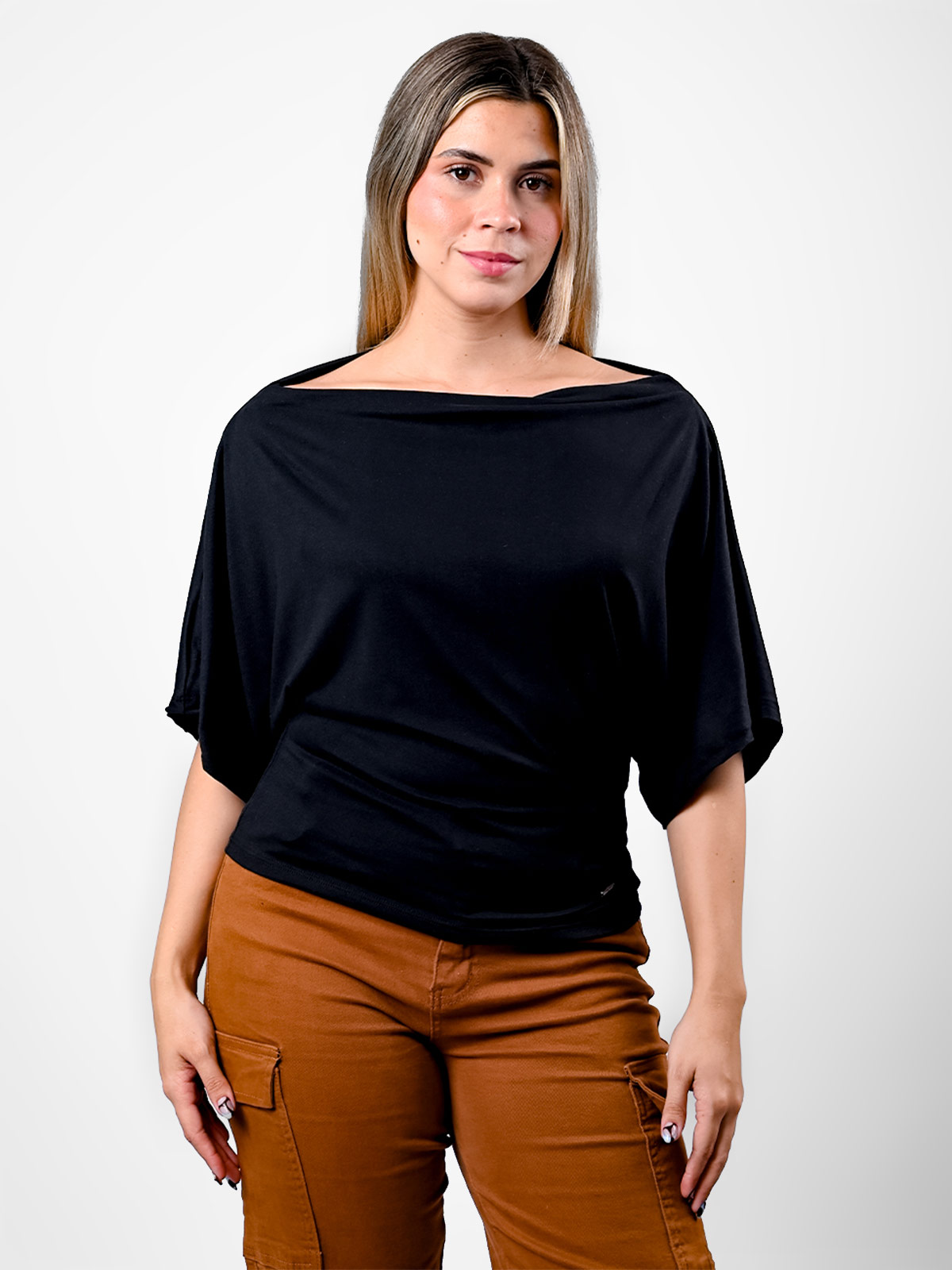 POLO MANGA CORTA MUJER BLACKOUT KIMONO - 1