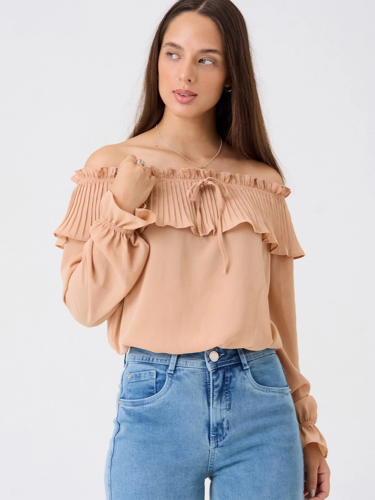 BLUSA GASA PLISADA MUJER ALEJANDRA BAIGORRIA - 1