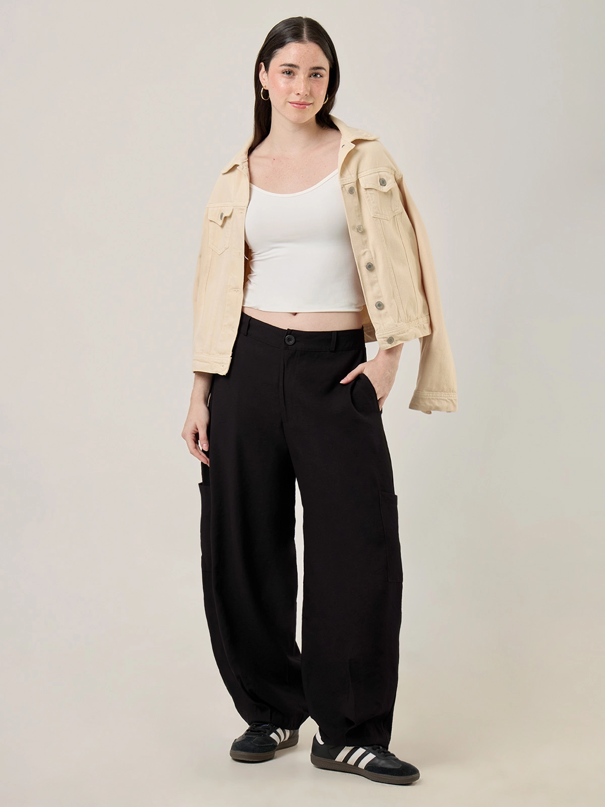 PANTALÓN ALGODÓN REGULAR MUJER BARBADOS - 1