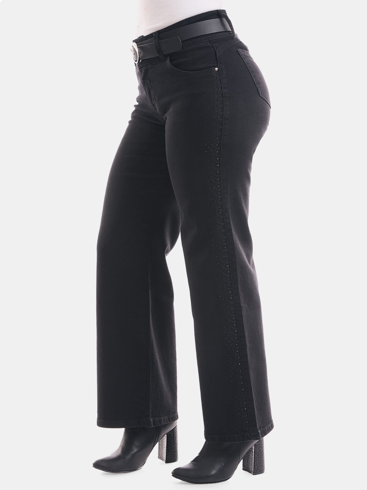 JEAN STRAIGHT FIT MUJER METAL JEANS BORDADO AUDACIA - 5