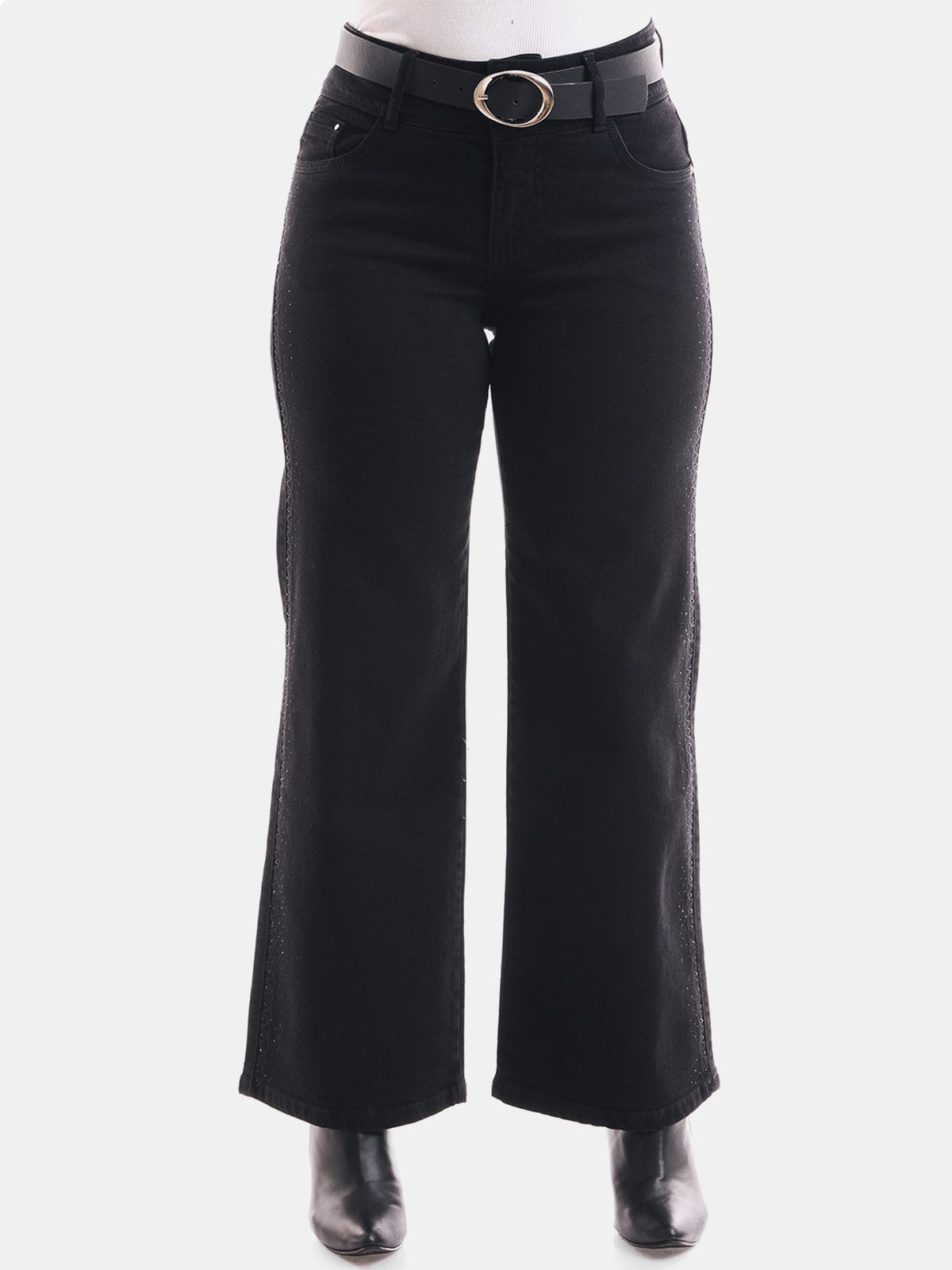 JEAN STRAIGHT FIT MUJER METAL JEANS BORDADO AUDACIA - 2