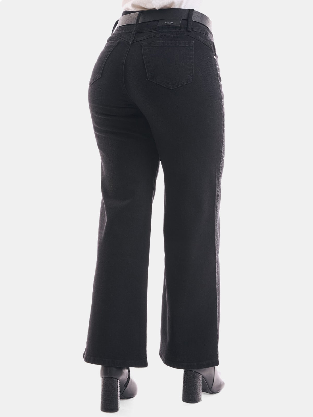 JEAN STRAIGHT FIT MUJER METAL JEANS BORDADO AUDACIA - 3