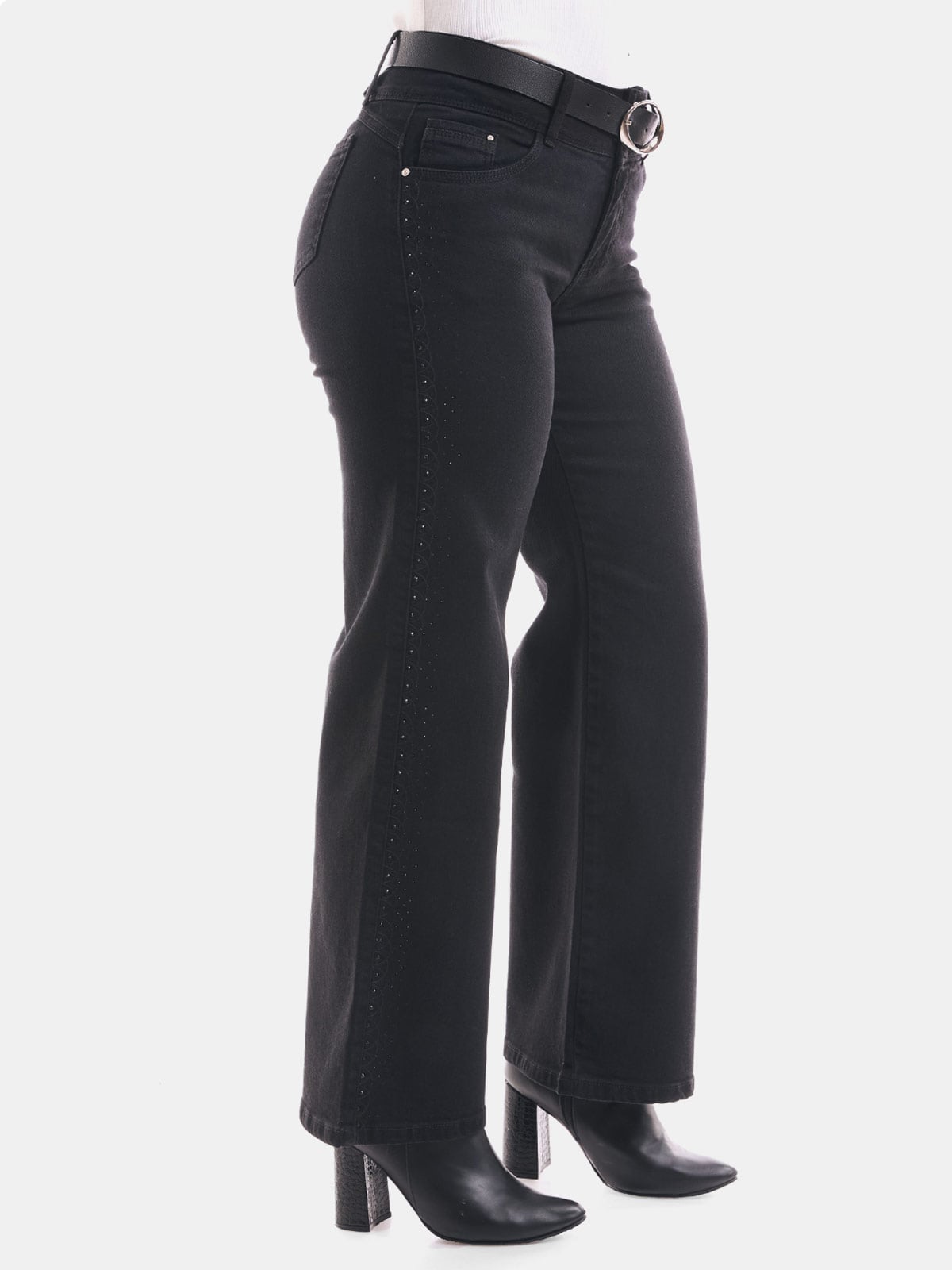 JEAN STRAIGHT FIT MUJER METAL JEANS BORDADO AUDACIA - 4