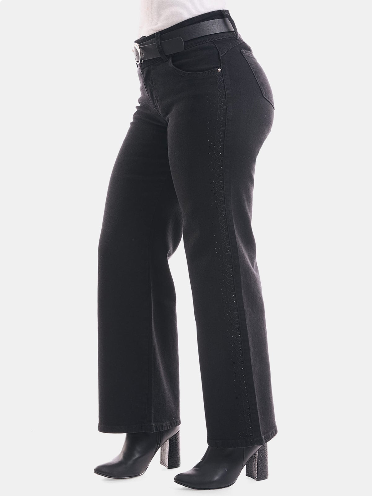 JEAN STRAIGHT FIT MUJER METAL JEANS BORDADO AUDACIA - 5