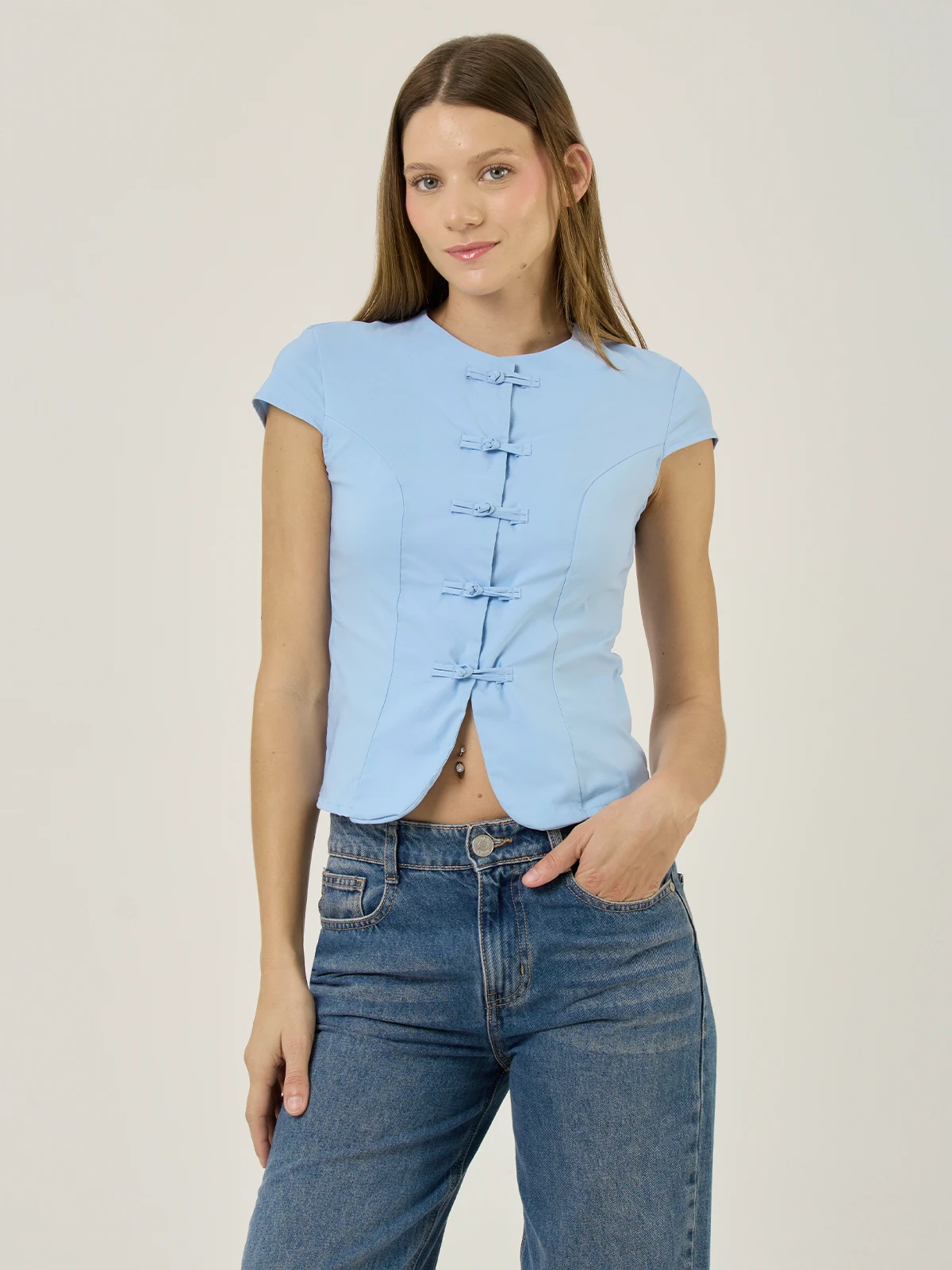 BLUSA MANGA CORTA MUJER INDEX FORMAL - 1