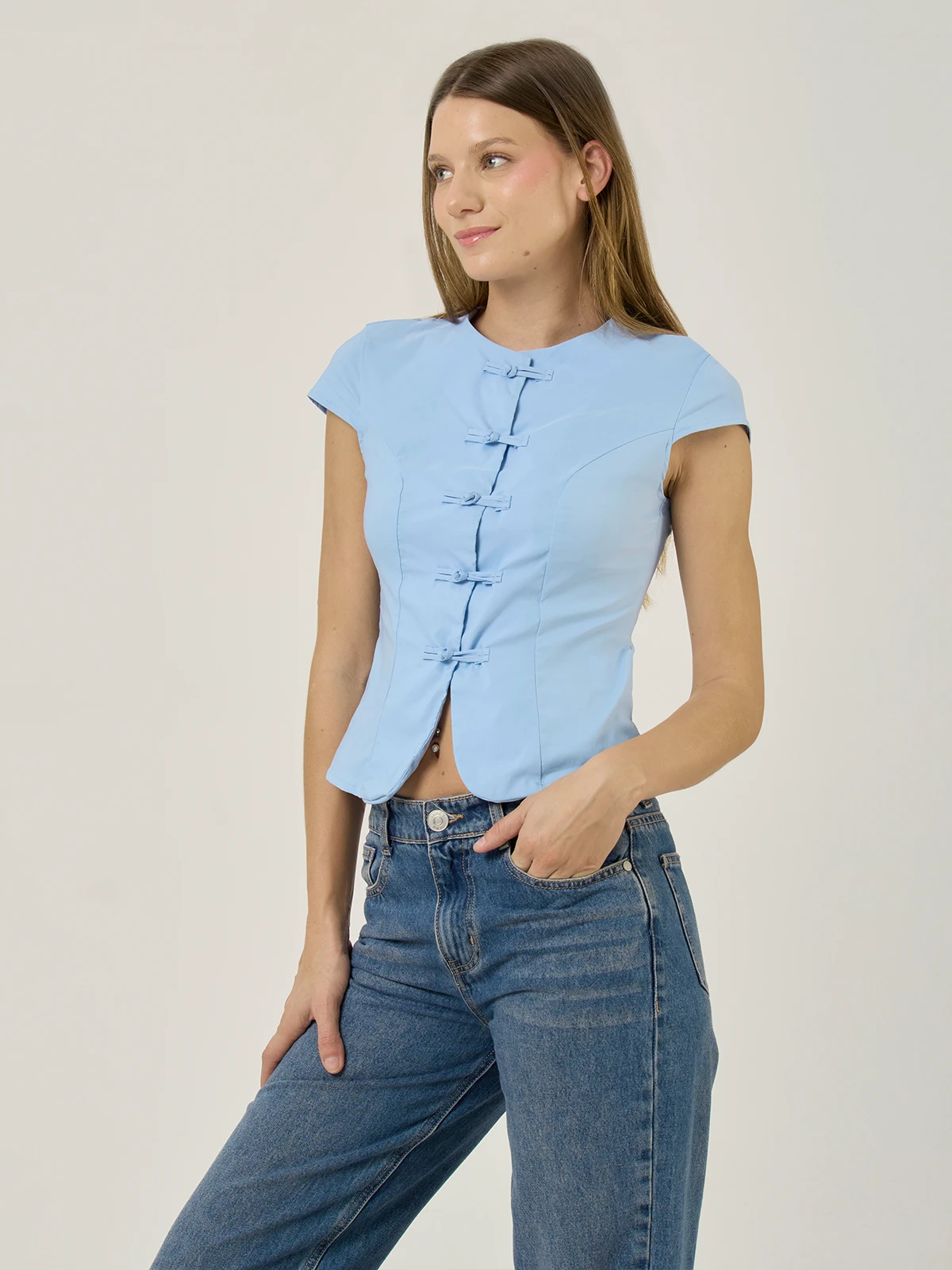 BLUSA MANGA CORTA MUJER INDEX FORMAL - 3