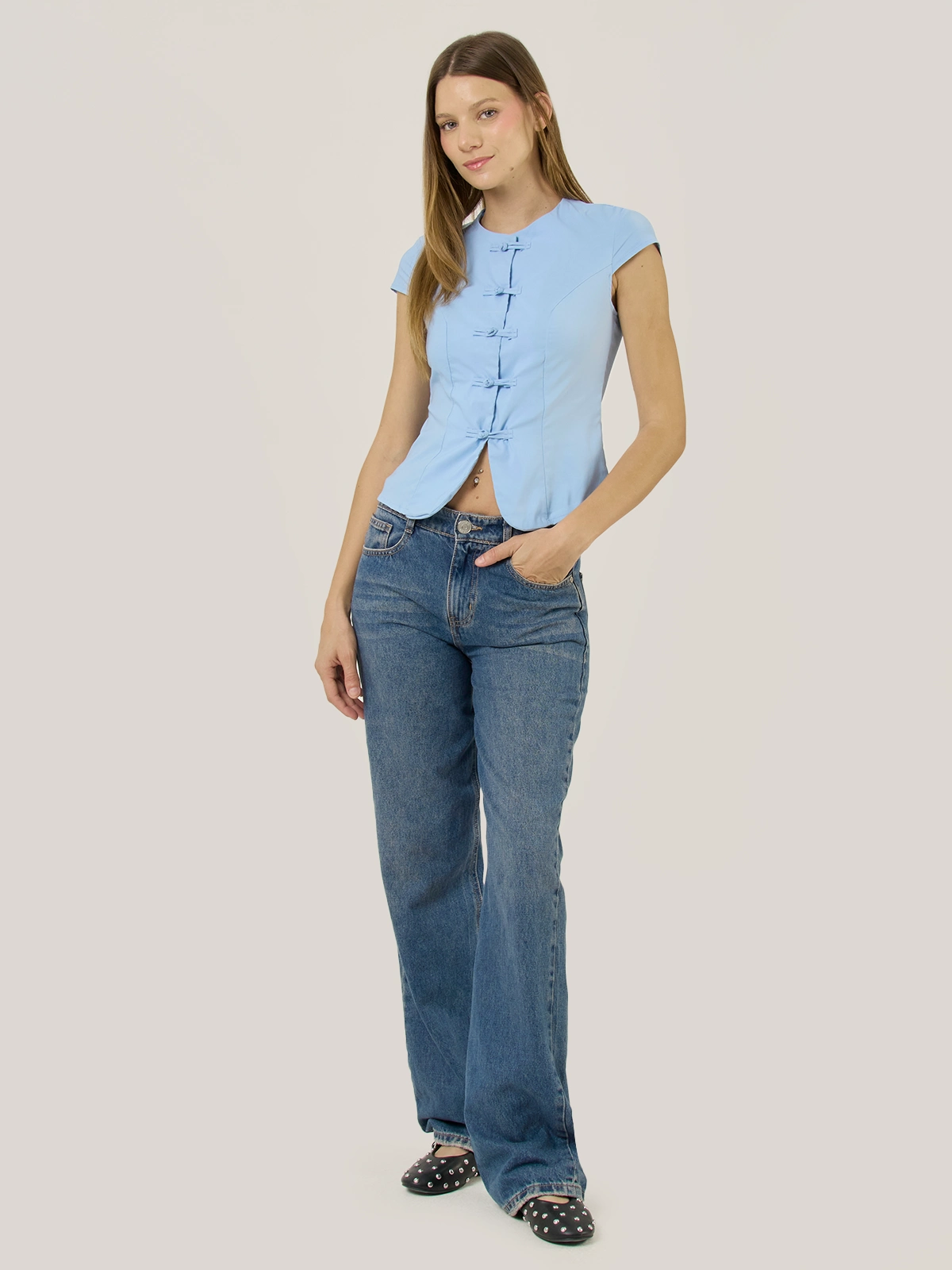 BLUSA MANGA CORTA MUJER INDEX FORMAL - 5