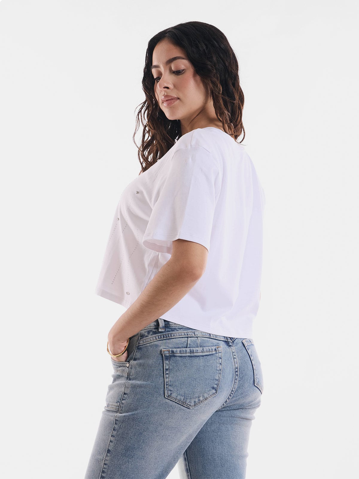 POLO MUJER METAL JEANS DIAMANTE BRILLOS - 2