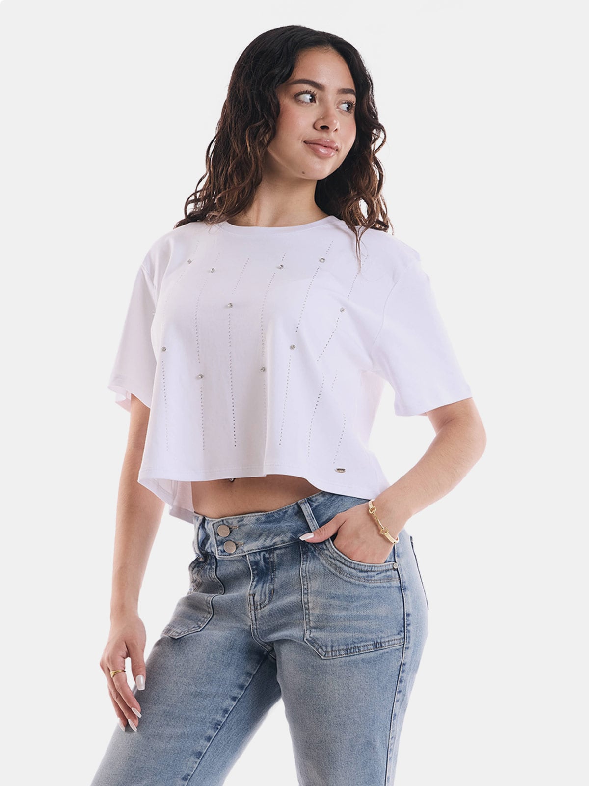 POLO MUJER METAL JEANS DIAMANTE BRILLOS - 3