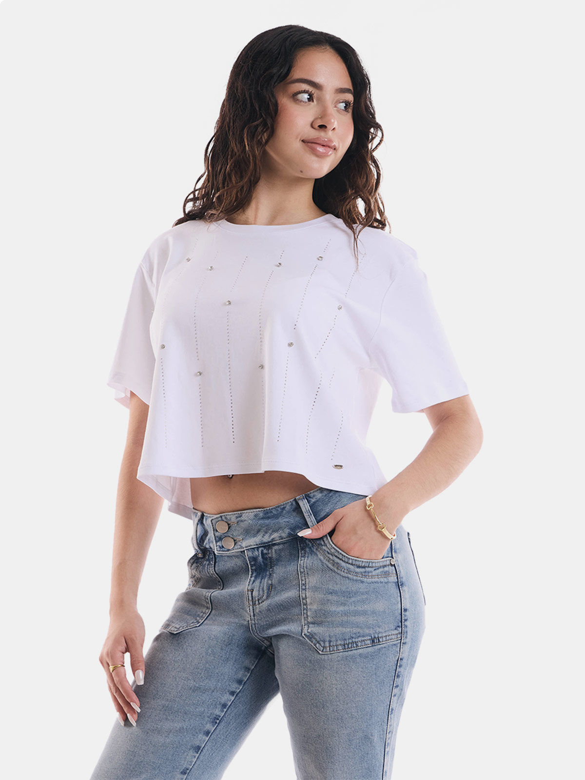 POLO MUJER METAL JEANS DIAMANTE BRILLOS - 3