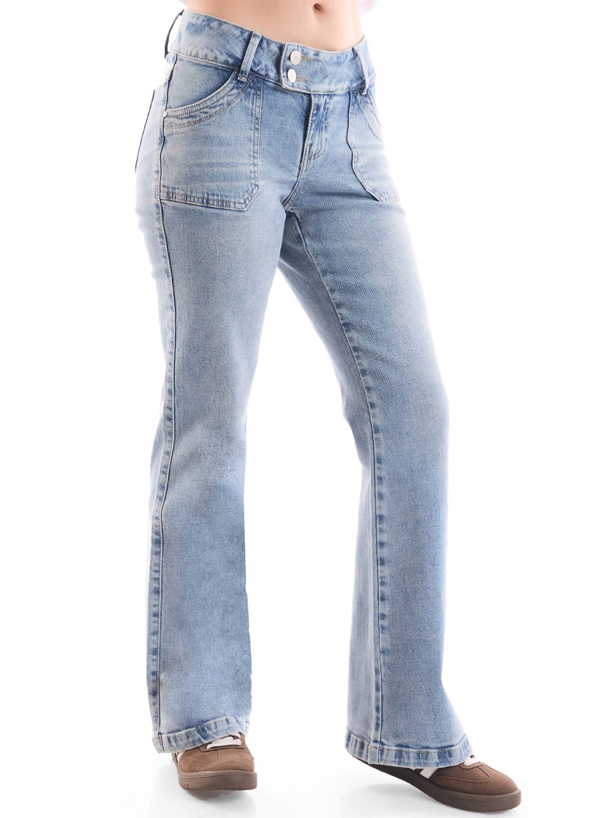 JEAN FLARE METAL JEAN LOW RISE AMELIA - 4