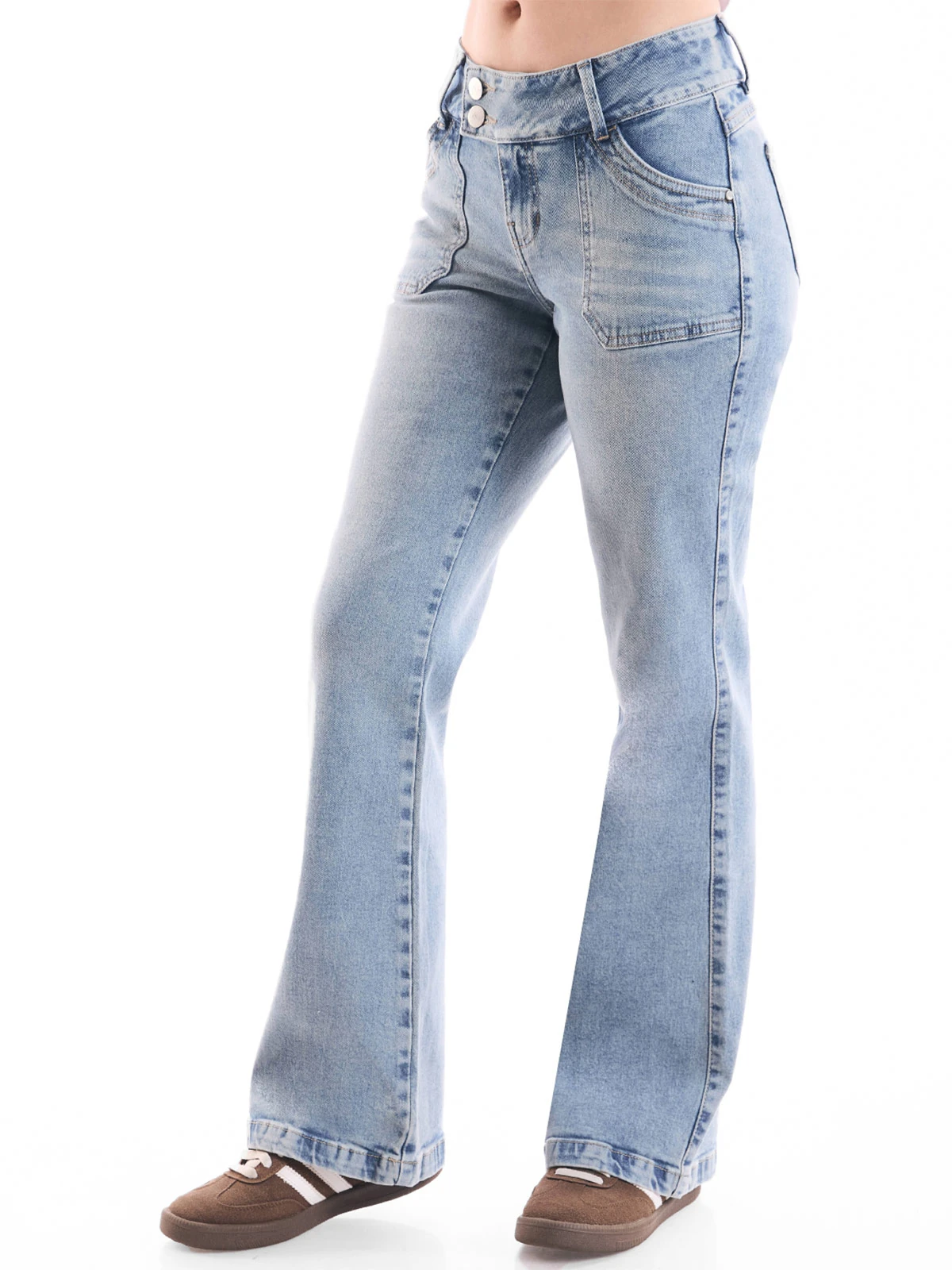 JEAN FLARE METAL JEAN LOW RISE AMELIA - 3