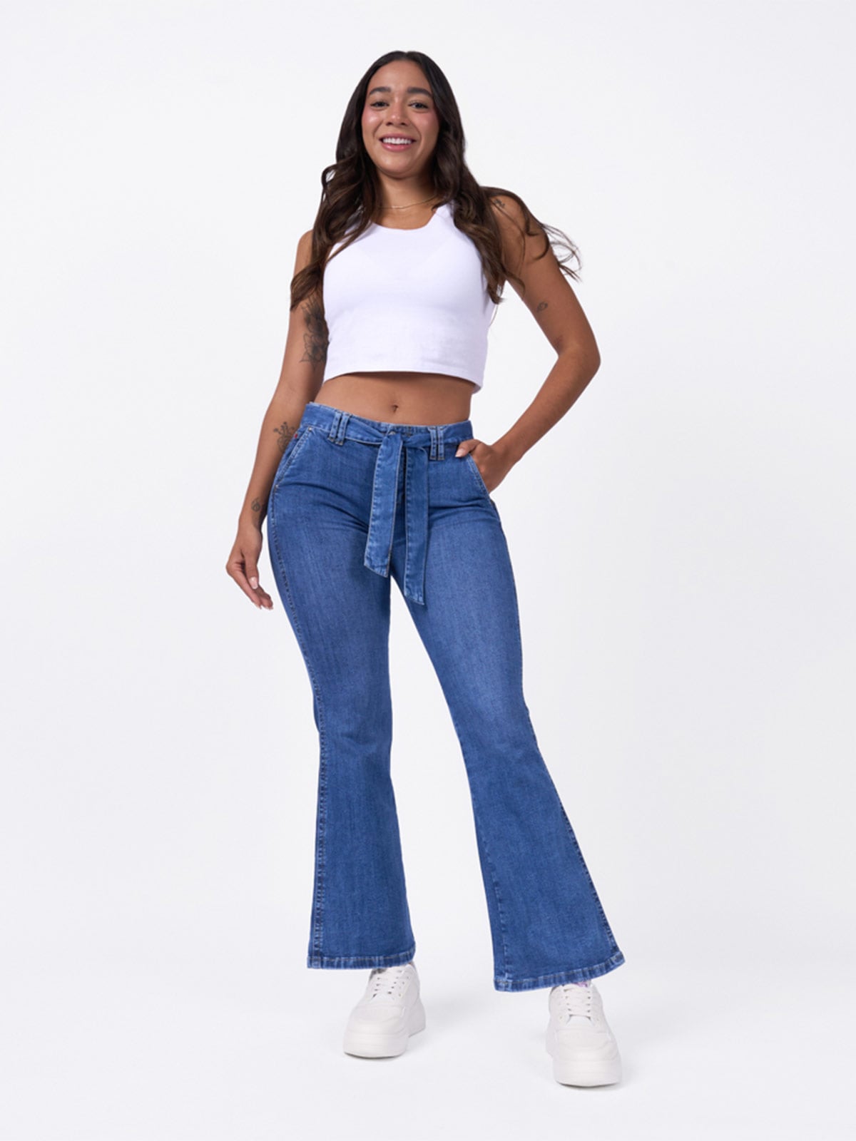 JEAN FLARE MUJER MACHINE FARAHI - 1